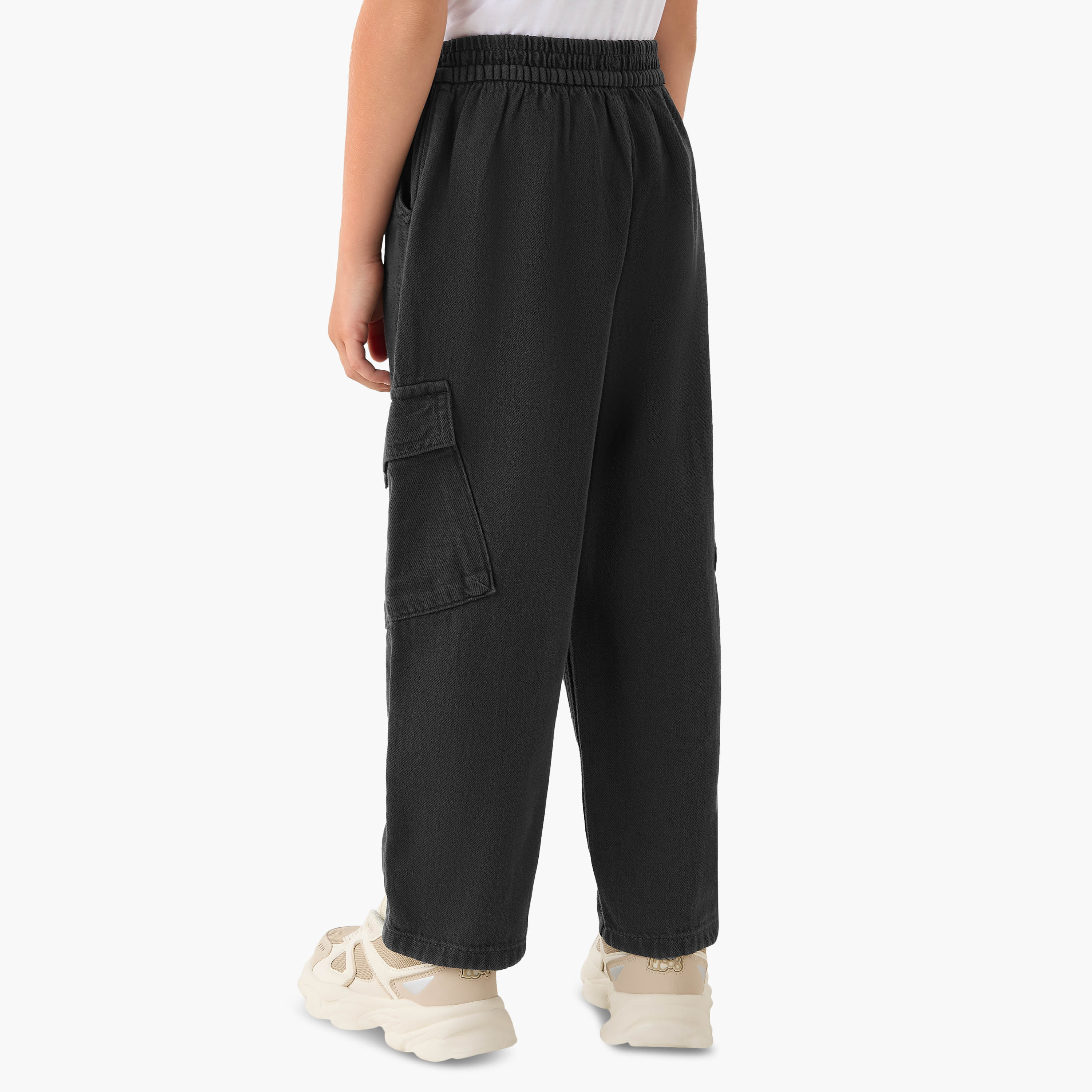 Eligo Regular Fit Trousers with Cargo Pockets. Elastic Waist-boys-clothing-bottoms-trousers-image-3