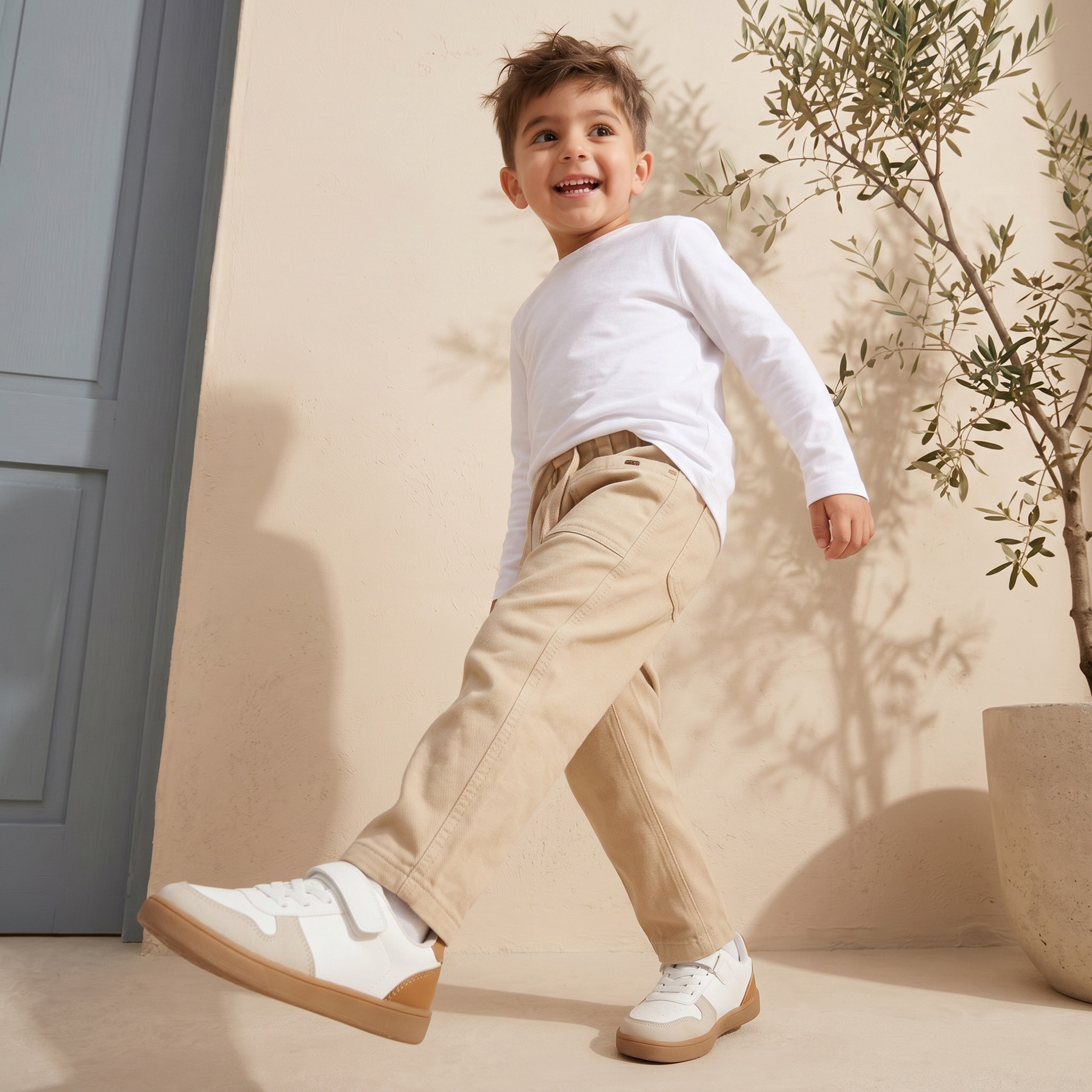 Eligo Regular Fit Trousers with Elasticated Drawstring Waist-boys-clothing-bottoms-trousers-image-5
