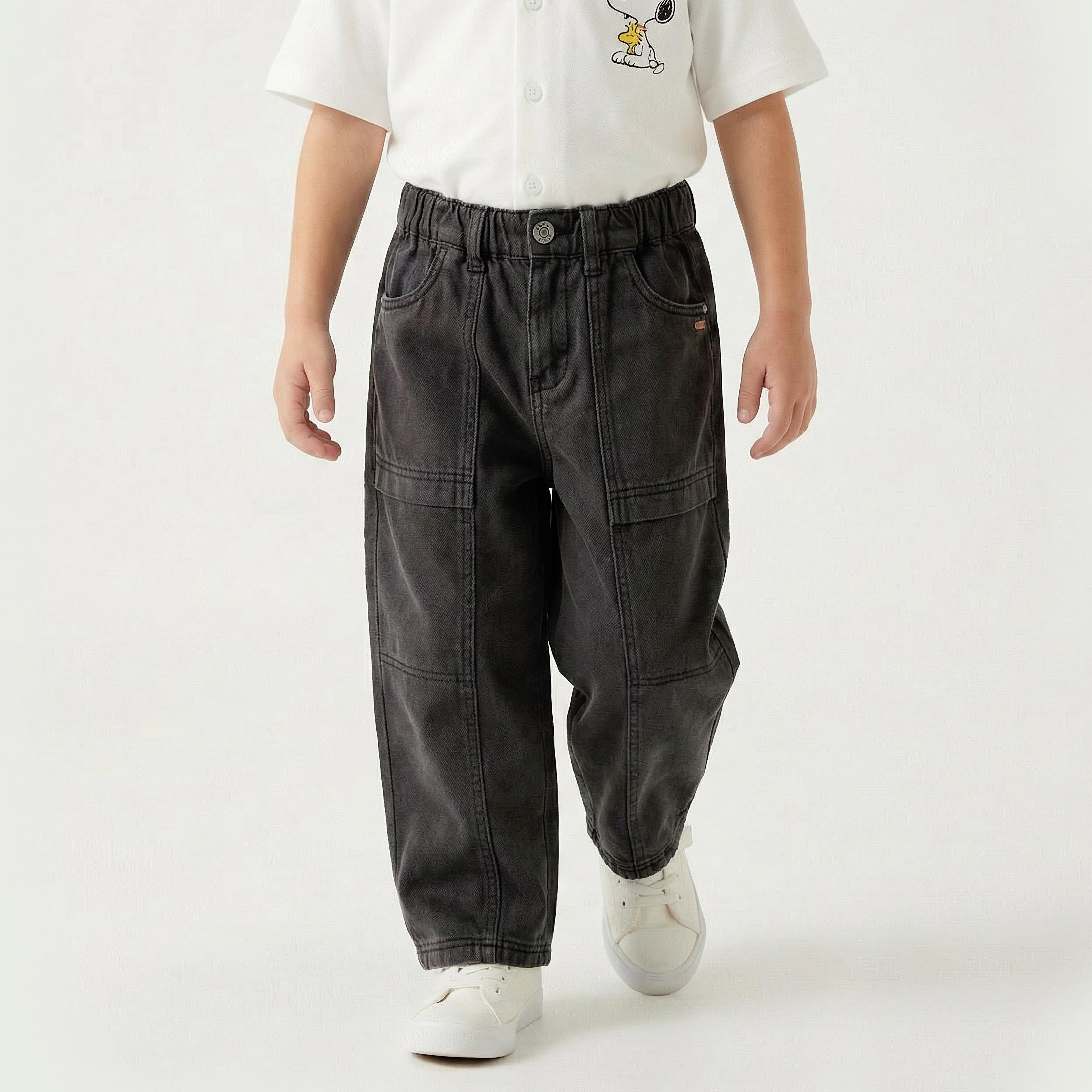 Eligo Trousers with Cargo Pockets, Elastic Waist-boys-clothing-bottoms-trousers-image-1