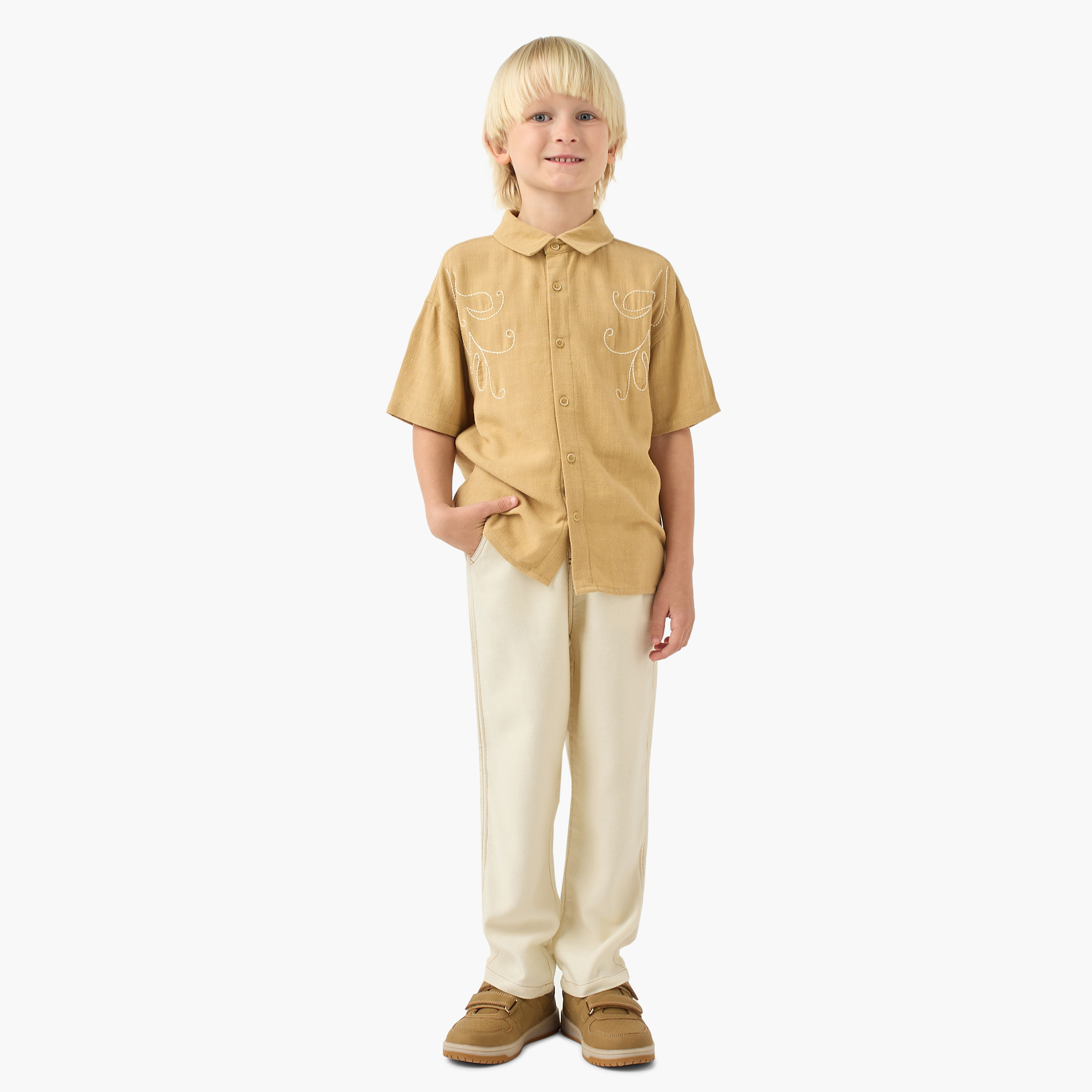 Eligo Pull-On Pants with Pockets, Drawstring Elastic Waistband-boys-clothing-bottoms-trousers-image-2