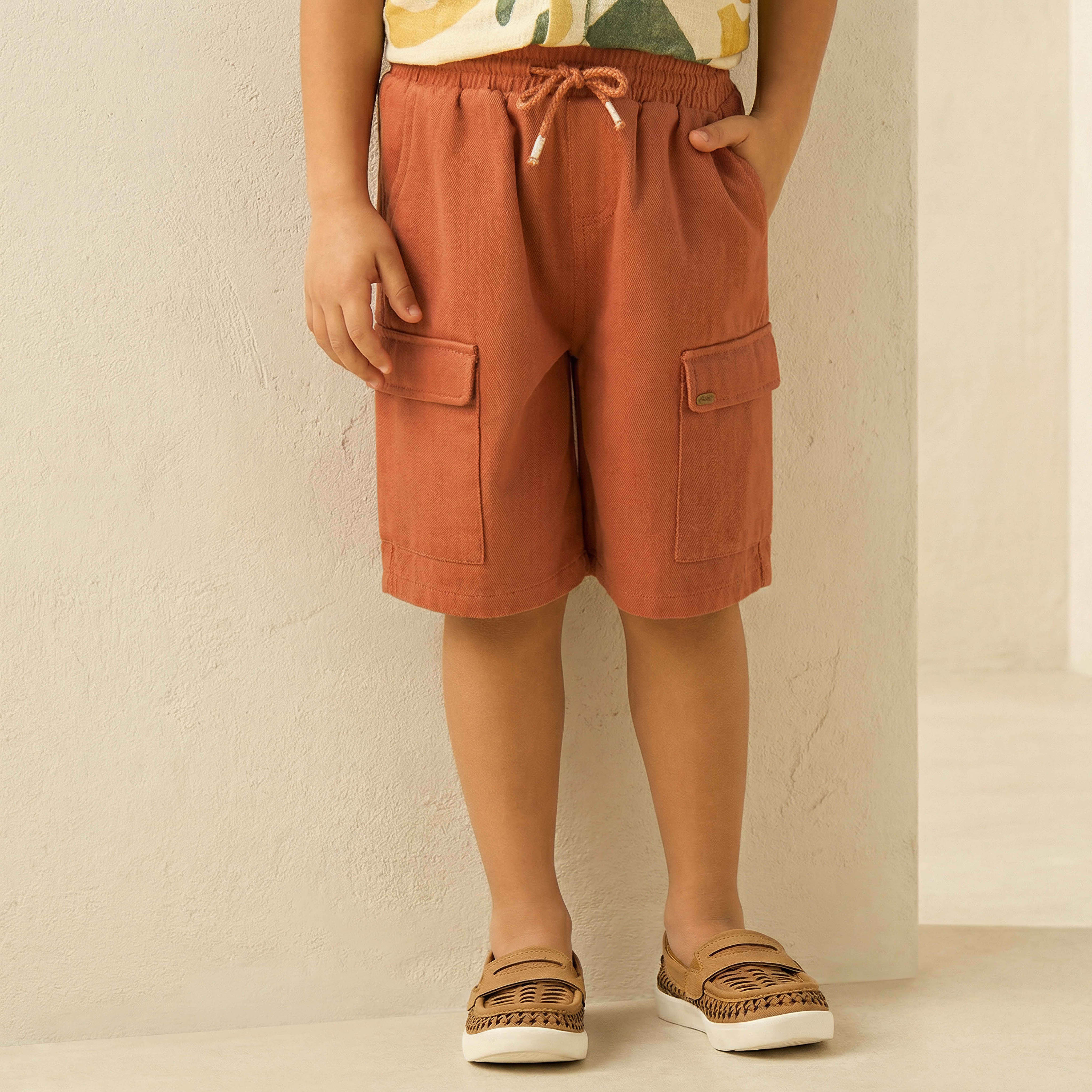 Eligo Drawstring Waist Shorts with Pockets-boys-clothing-bottoms-shorts-image-1