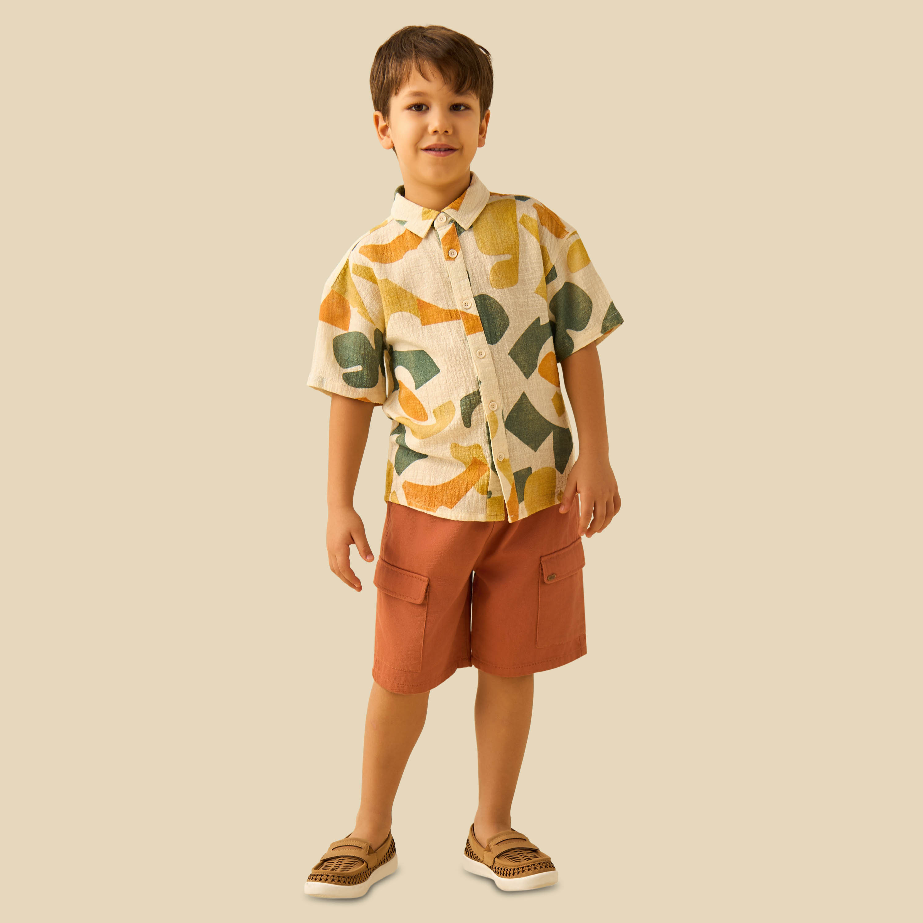 Eligo Drawstring Waist Shorts with Pockets-boys-clothing-bottoms-shorts-image-2