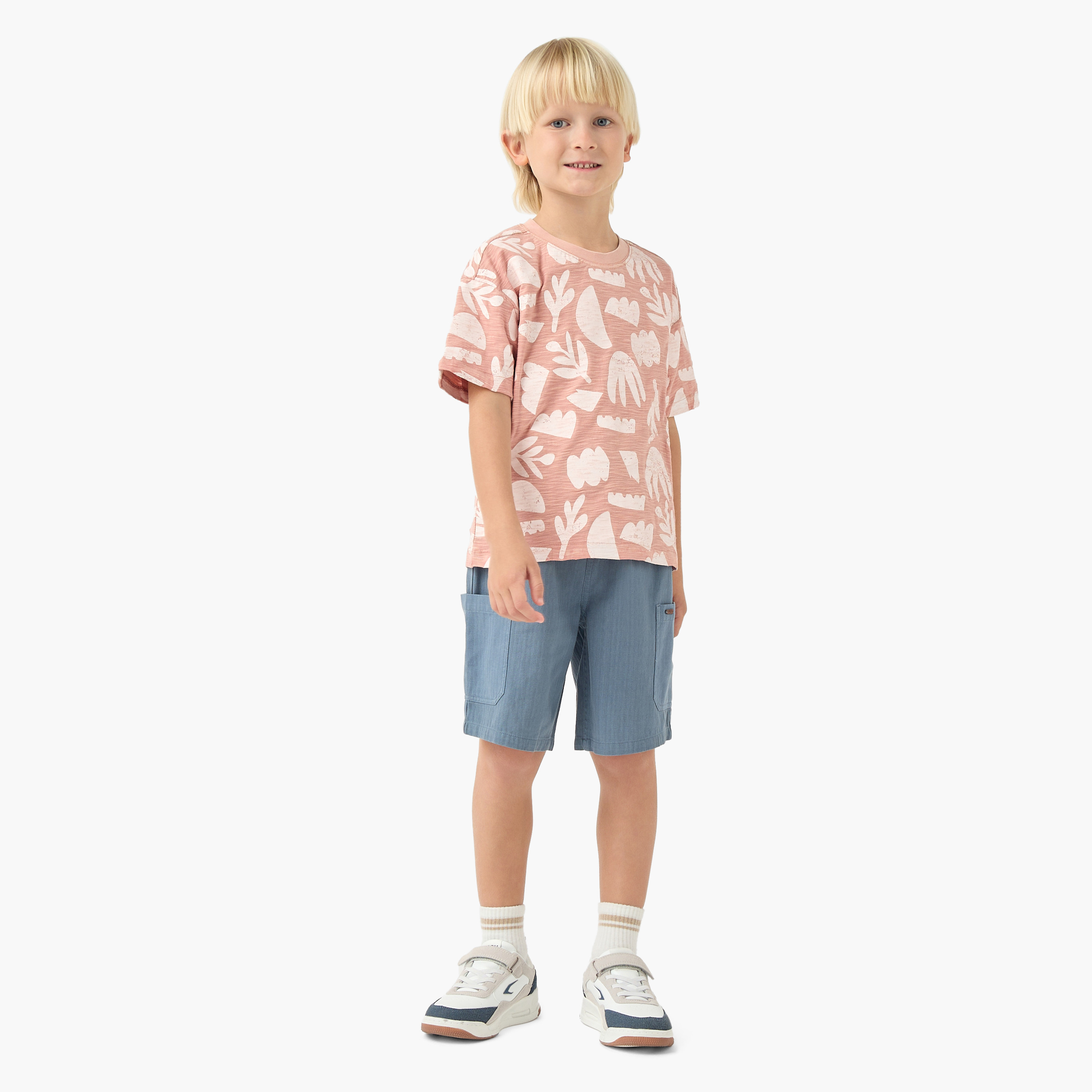 شورت بتصميم بارز الملمس ورباط خصر من إليجو-boys-clothing-bottoms-shorts-image-4
