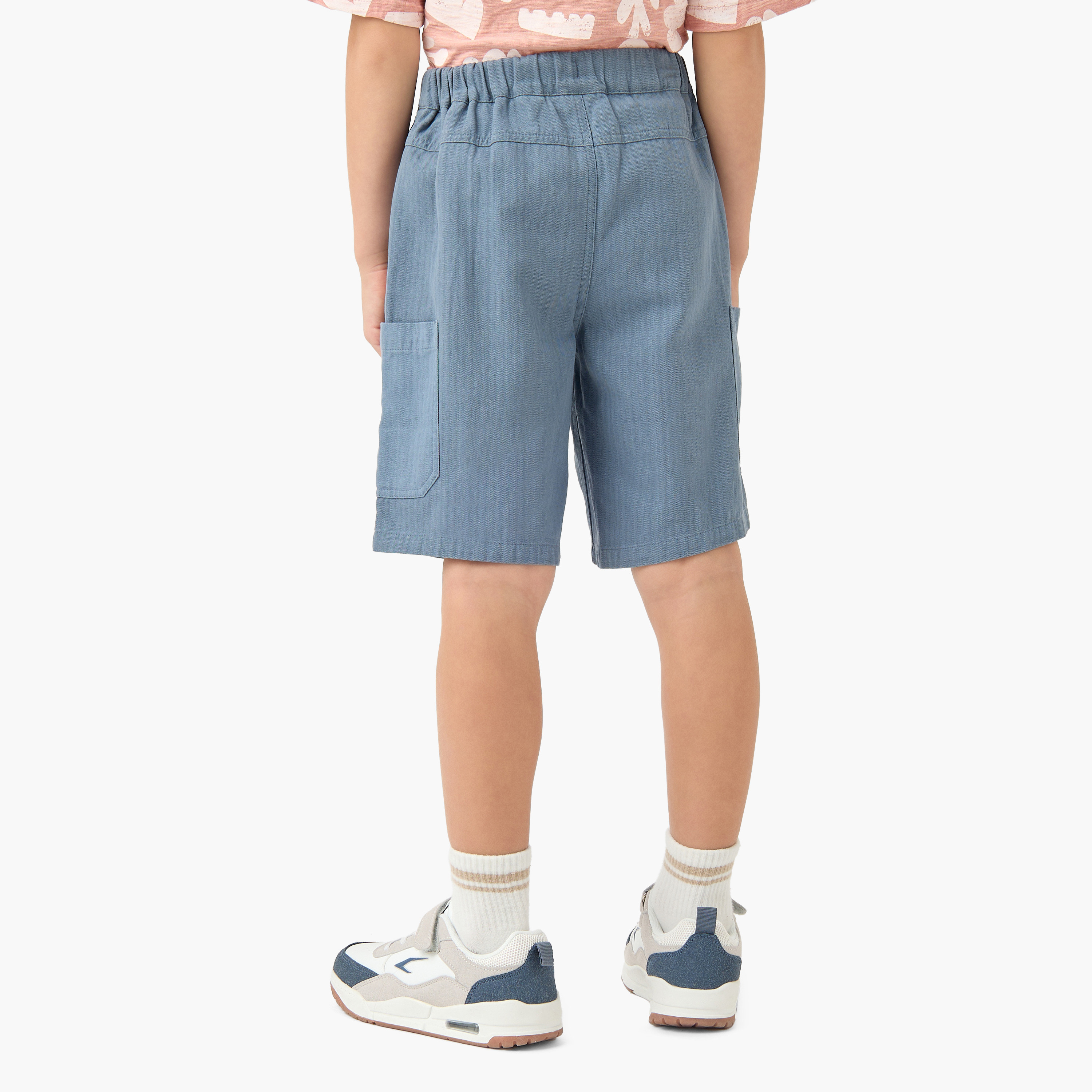 شورت بتصميم بارز الملمس ورباط خصر من إليجو-boys-clothing-bottoms-shorts-image-3