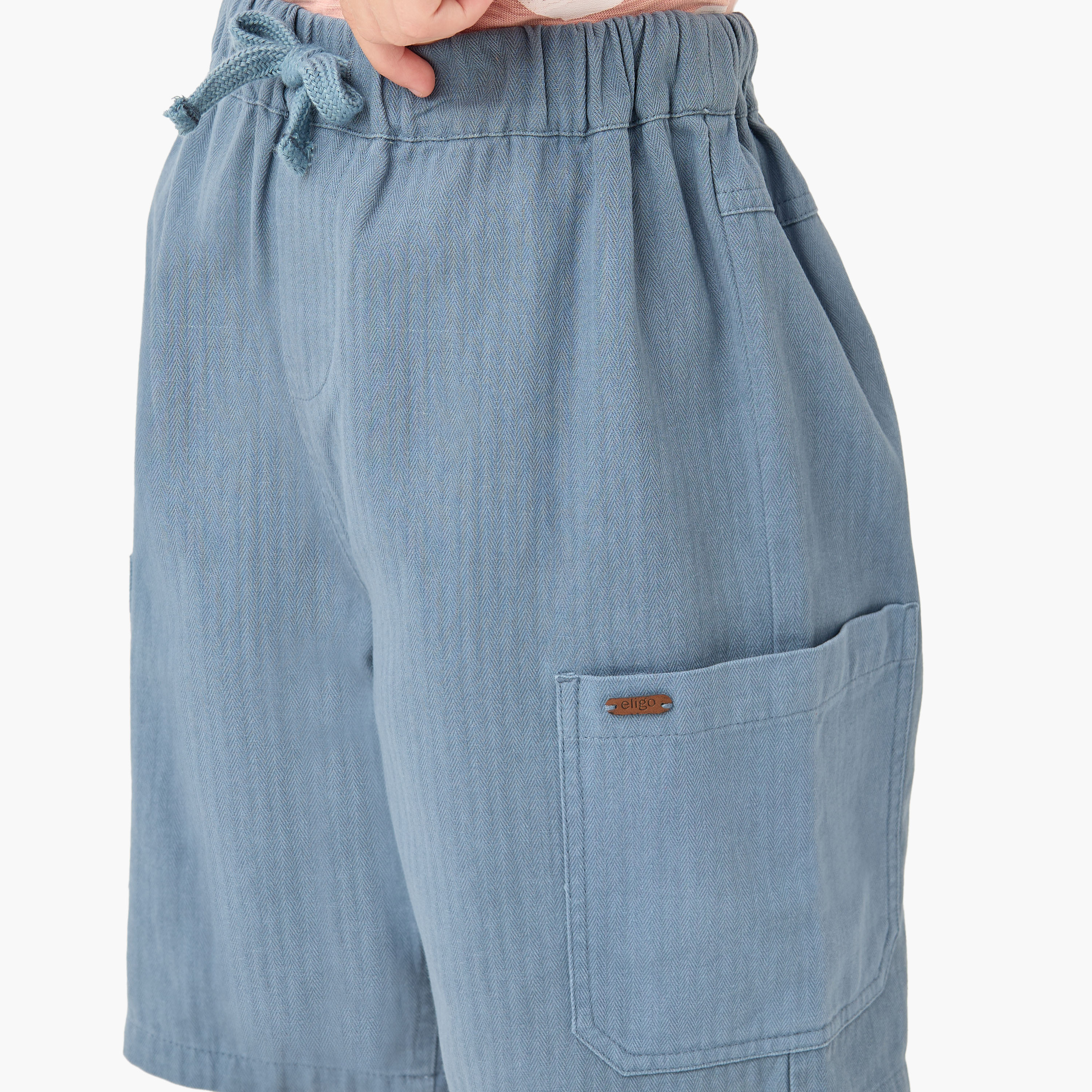 شورت بتصميم بارز الملمس ورباط خصر من إليجو-boys-clothing-bottoms-shorts-image-2