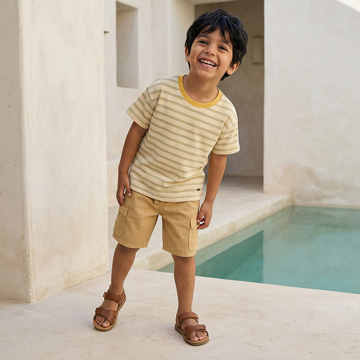 شورت طول الركبة برباط خصر مع جيوب من إليجو-boys-clothing-bottoms-shorts-image-4
