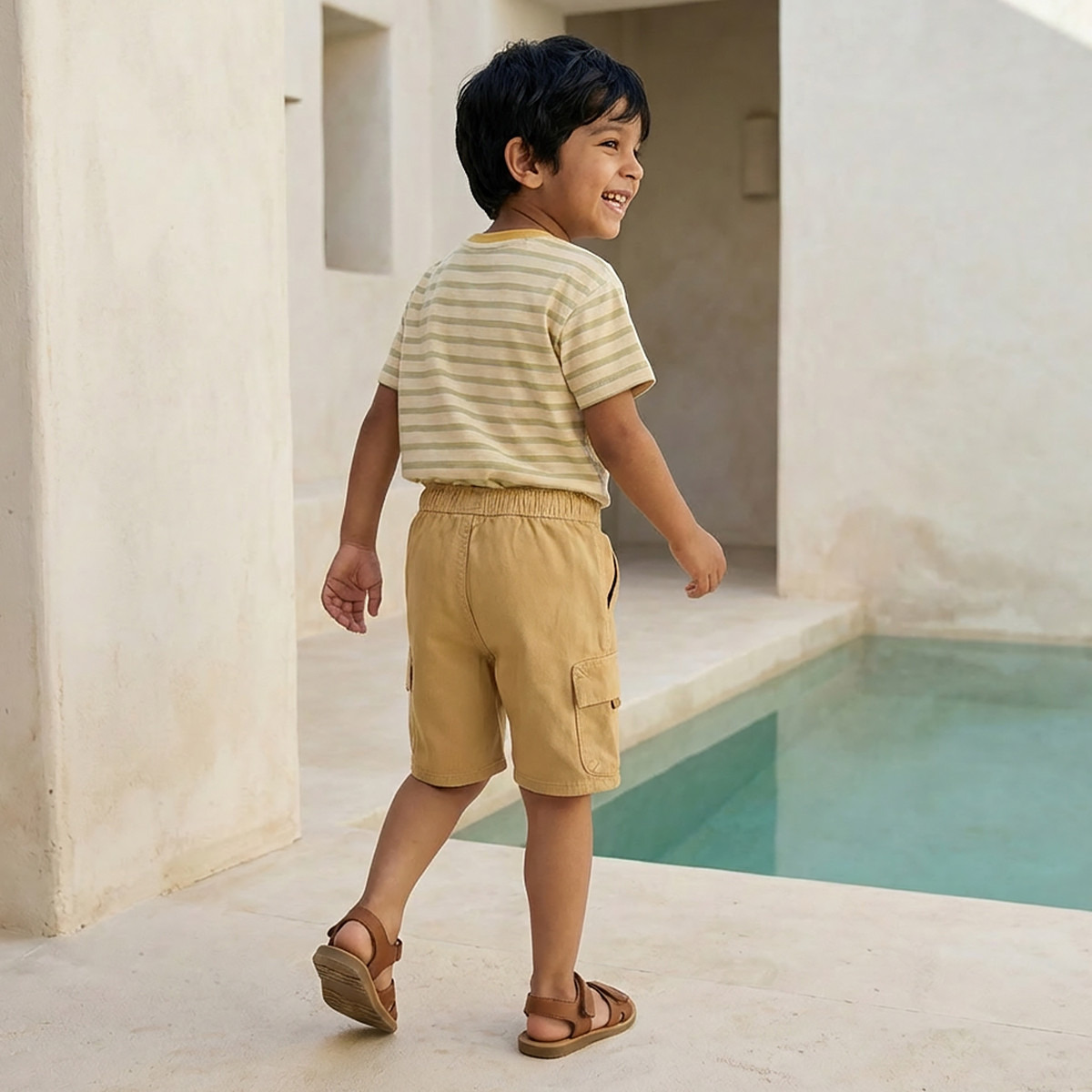 شورت طول الركبة برباط خصر مع جيوب من إليجو-boys-clothing-bottoms-shorts-image-3