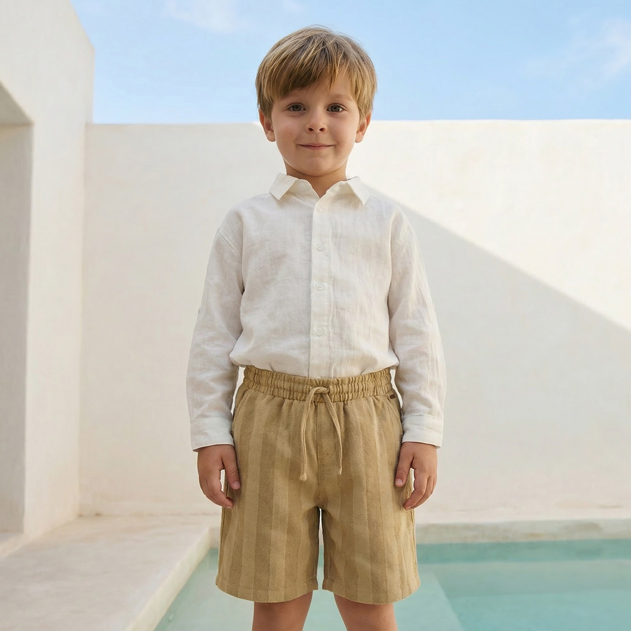 Eligo Knee-Length Elasticated Drawstring Waist Shorts with Pockets-boys-clothing-bottoms-shorts-image-2