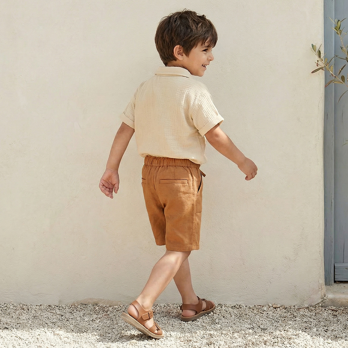 Eligo Knee Length Drawstring Waist Shorts with Pockets-baby-boys-clothing-bottoms-shorts-image-3