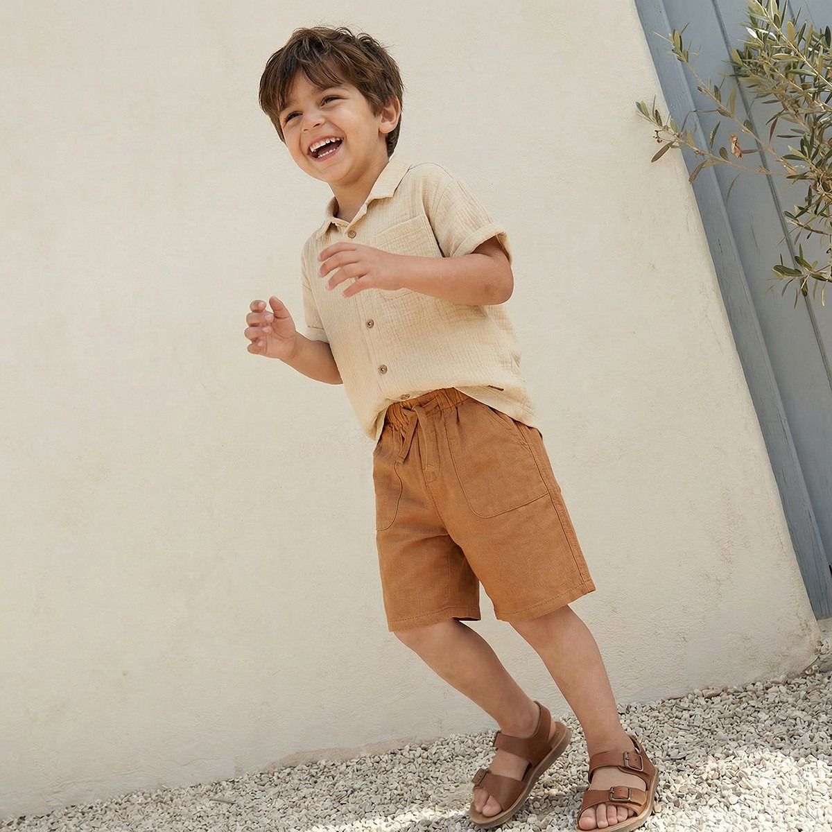 Eligo Knee Length Drawstring Waist Shorts with Pockets-baby-boys-clothing-bottoms-shorts-image-5