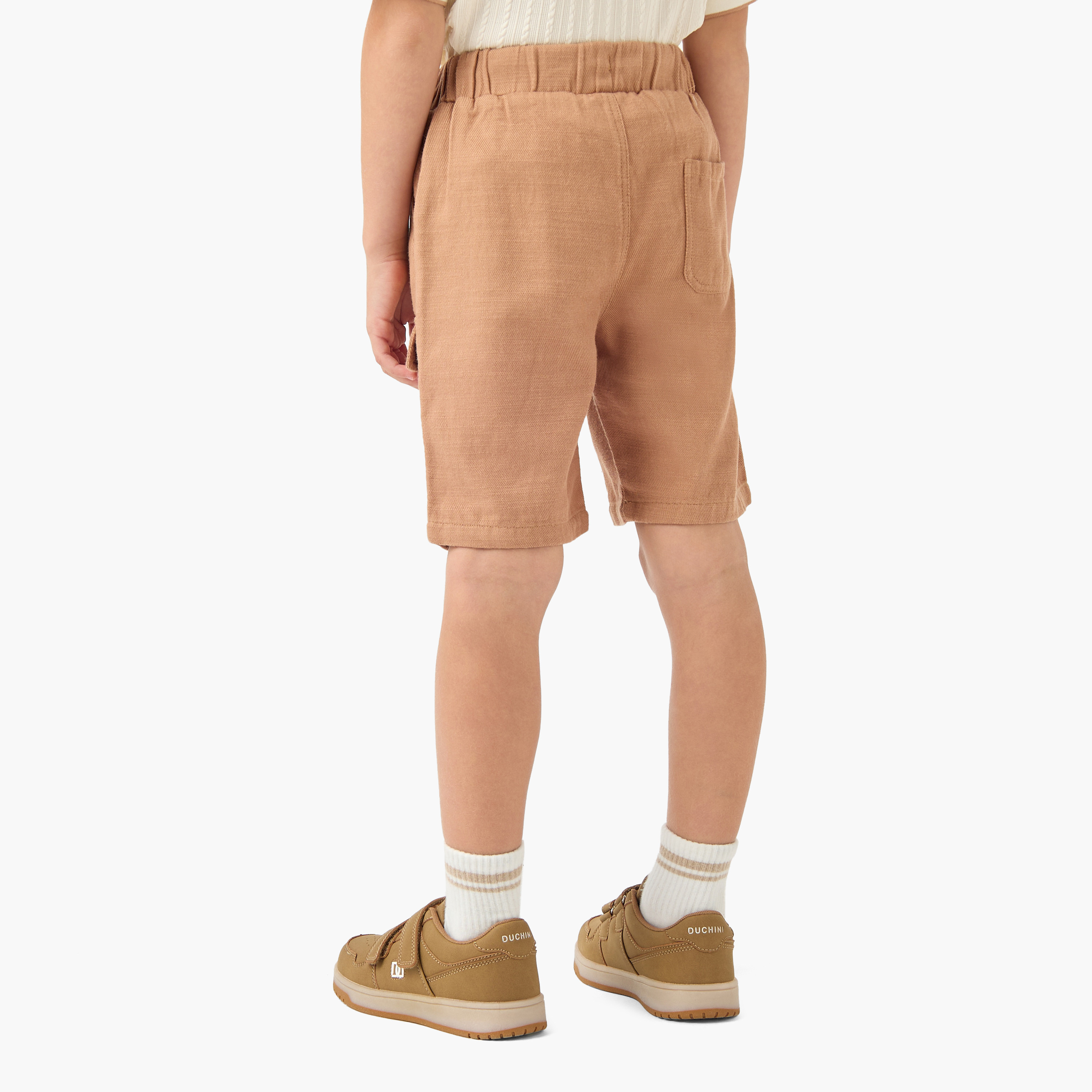 Eligo Drawstring Waist Shorts with Cargo Pockets-boys-clothing-bottoms-shorts-image-3