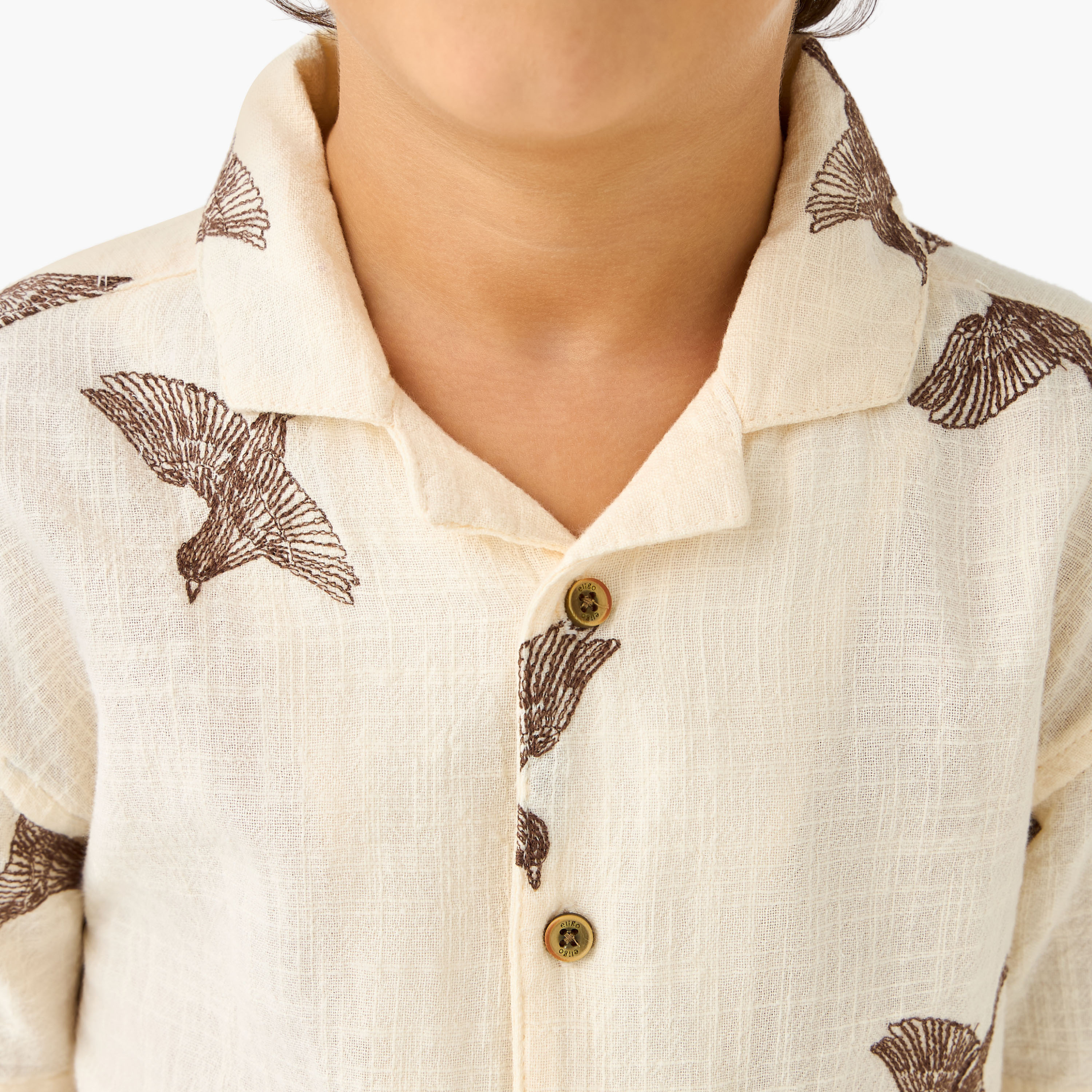 Eligo Collared Neck Short Sleeve Shirt and Shorts Set with Pockets-baby-boys-clothing-setsandcoords-image-5