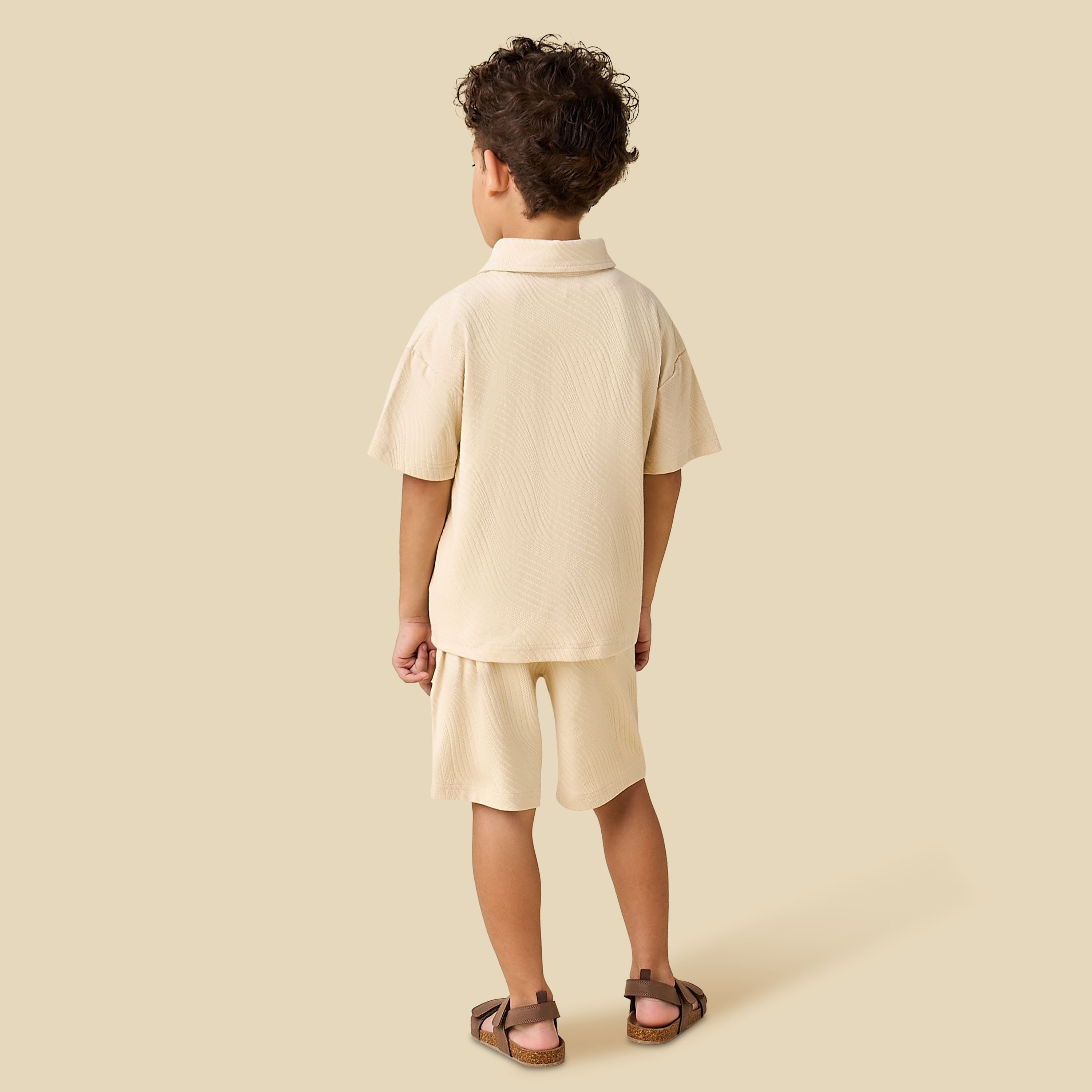 Eligo Collared Neck Short Sleeve Shirt and Shorts Set with Pockets-baby-boys-clothing-setsandcoords-image-4