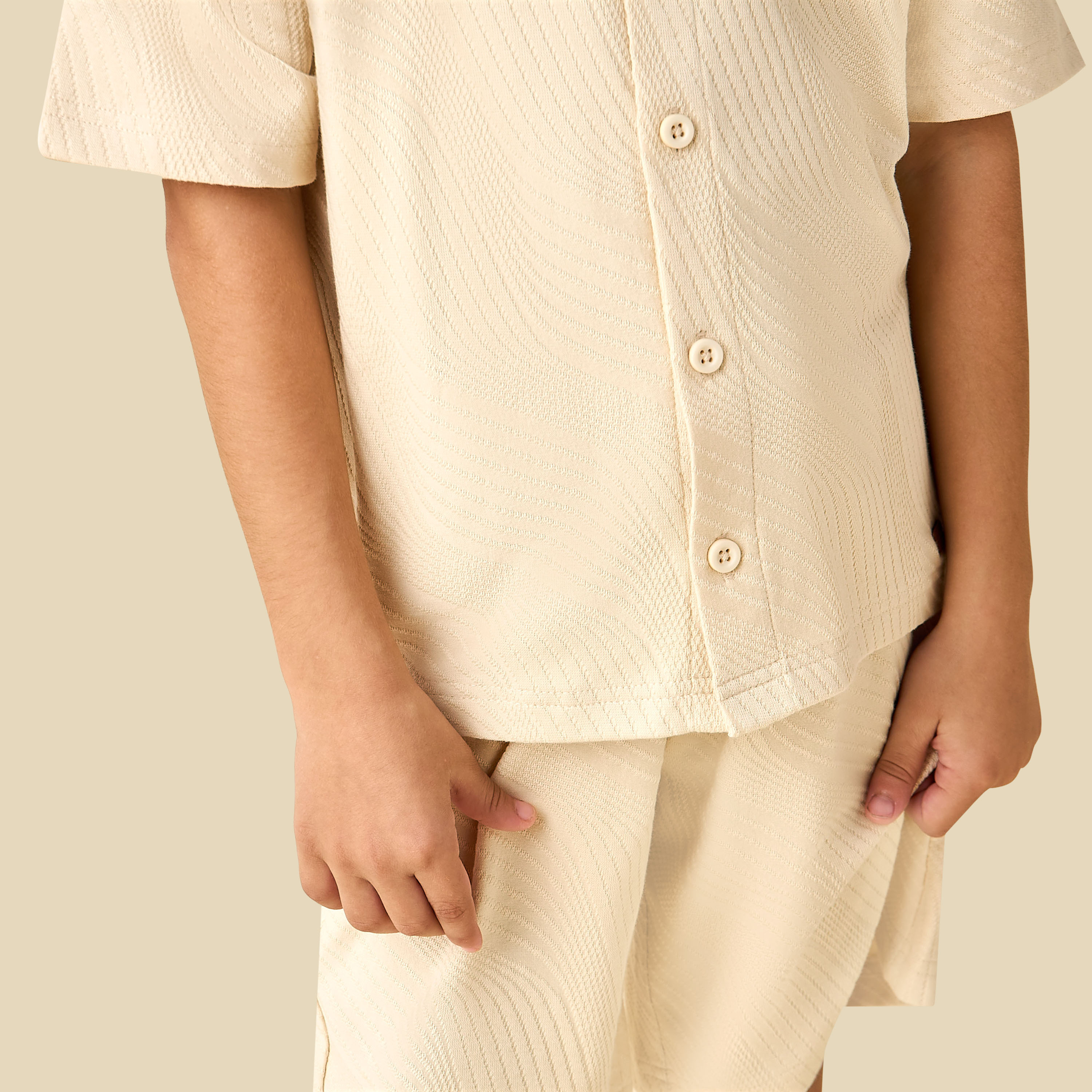 Eligo Collared Neck Short Sleeve Shirt and Shorts Set with Pockets-baby-boys-clothing-setsandcoords-image-5