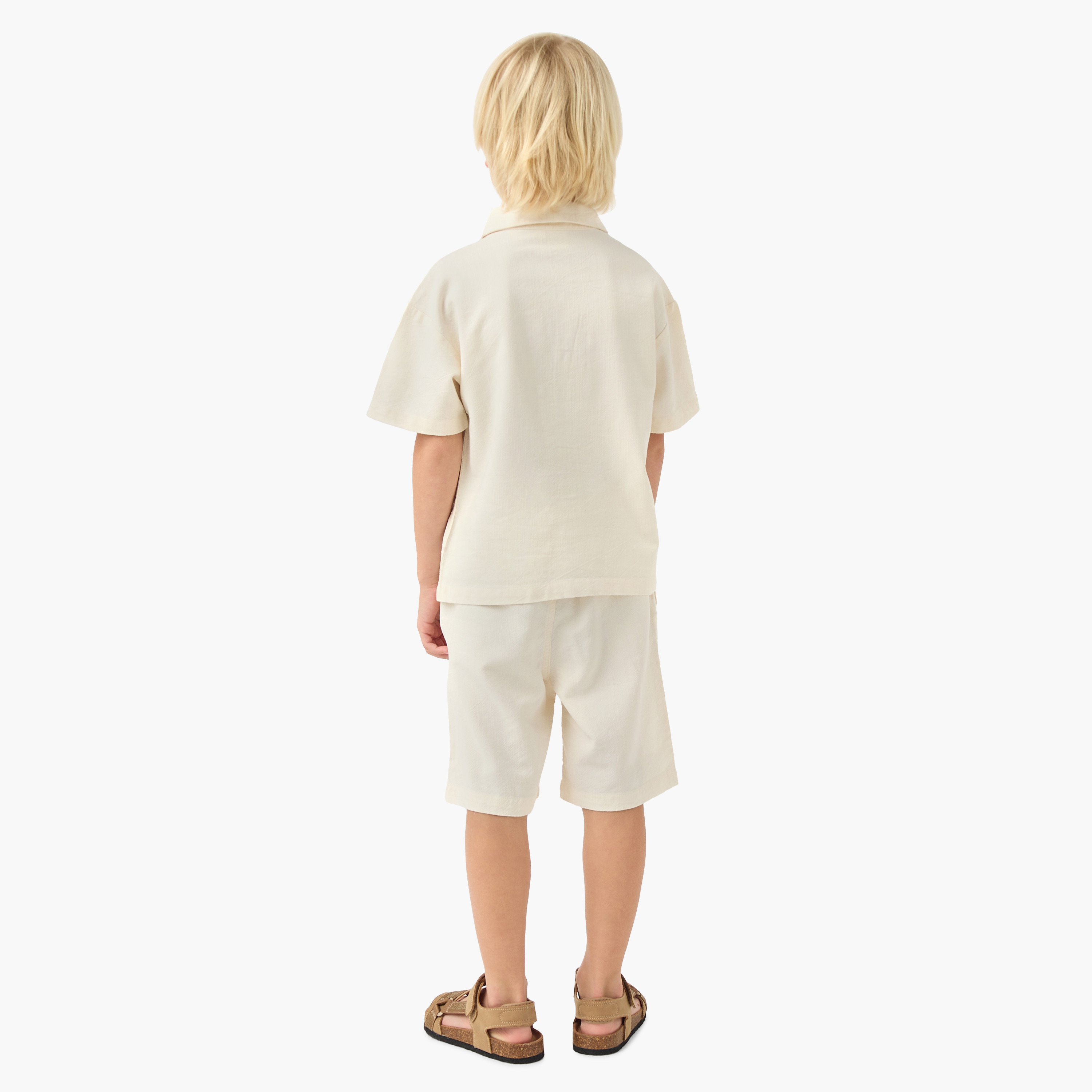 Eligo Collared Short Sleeves Shirt and Shorts Set with Embroidery-boys-clothing-setsandcoords-image-4