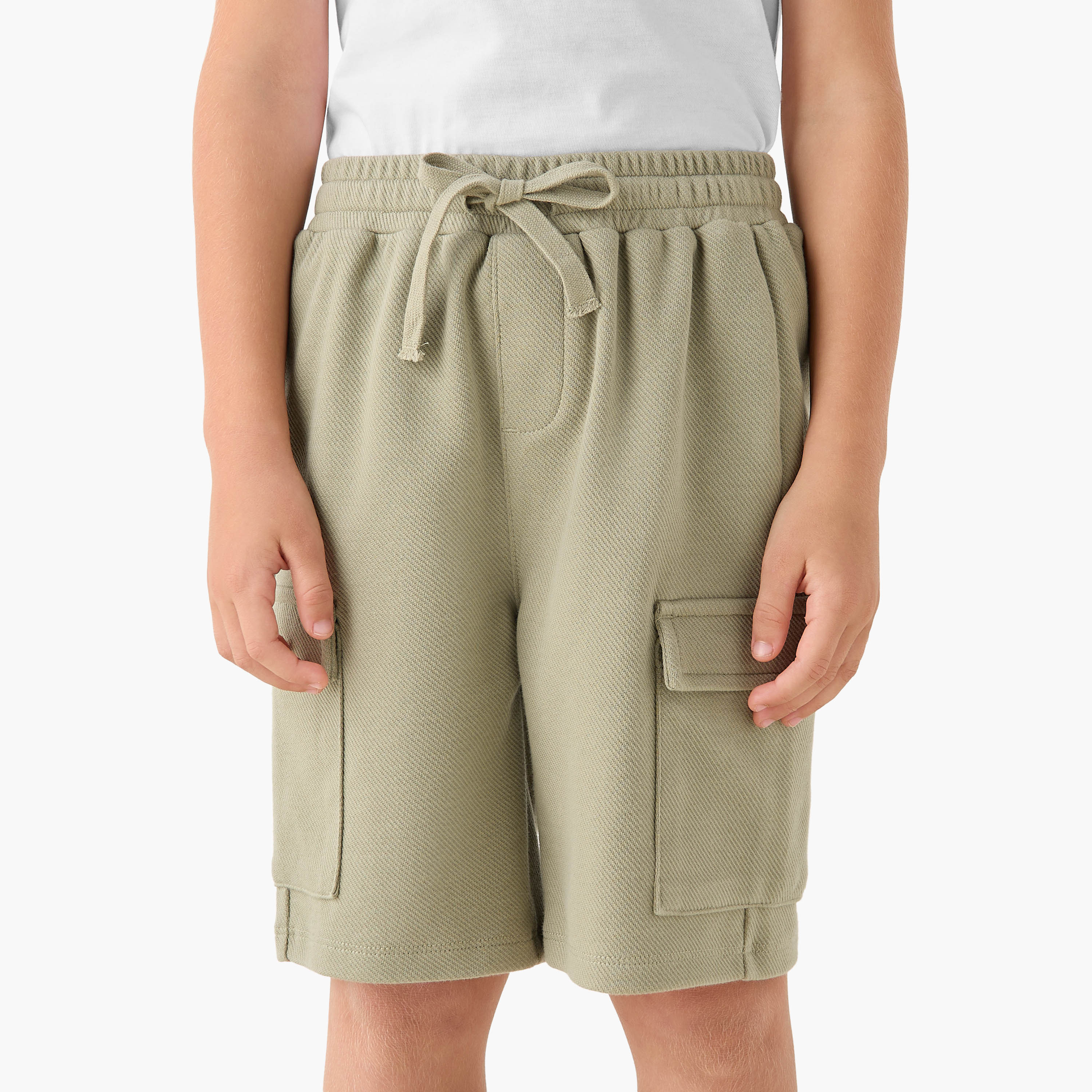 Eligo Collared Long Sleeves Shirt and Shorts Set with Cargo Pockets-boys-clothing-setsandcoords-image-4