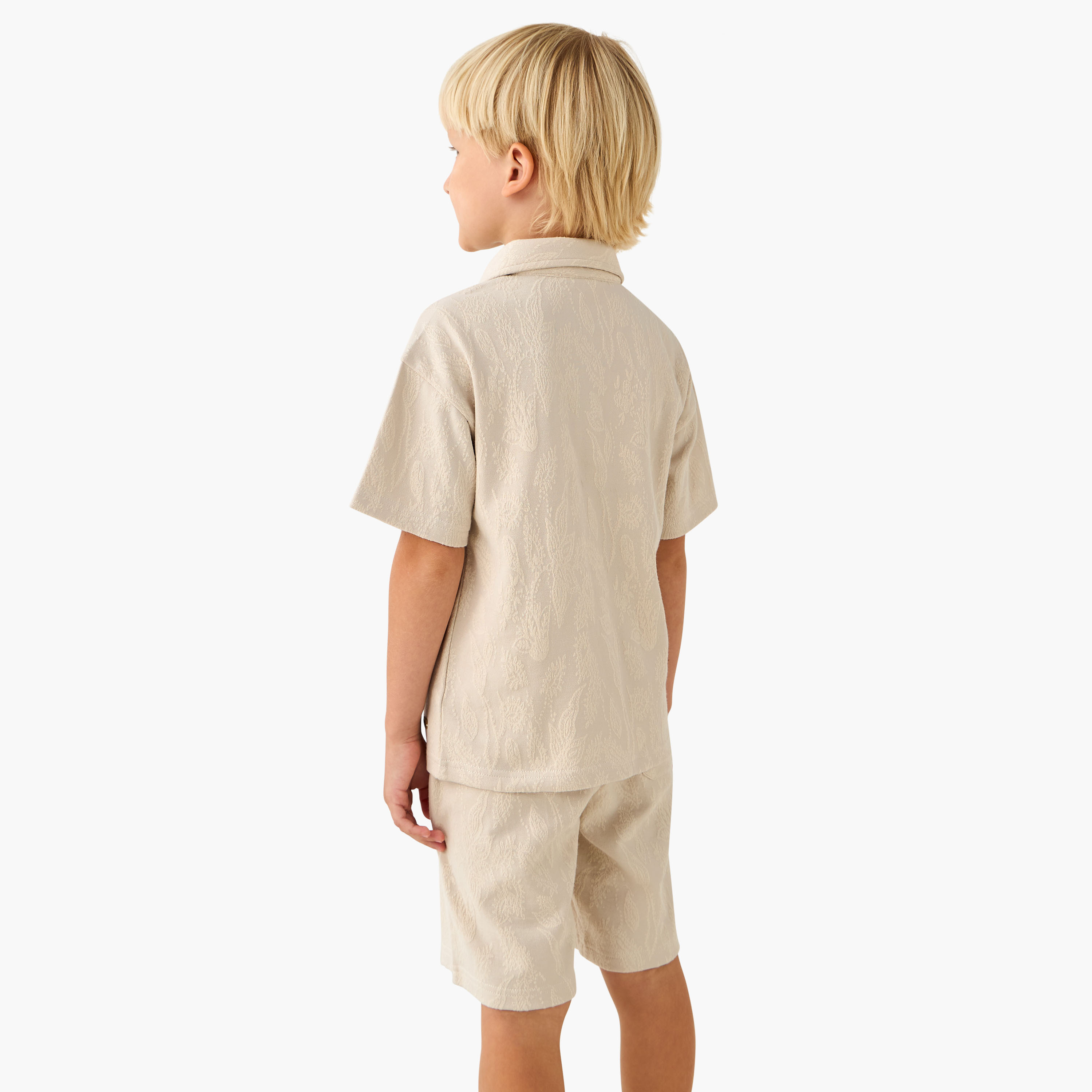 Eligo Collared Short Sleeve Shirt and Shorts Set with Pockets-boys-clothing-setsandcoords-image-3