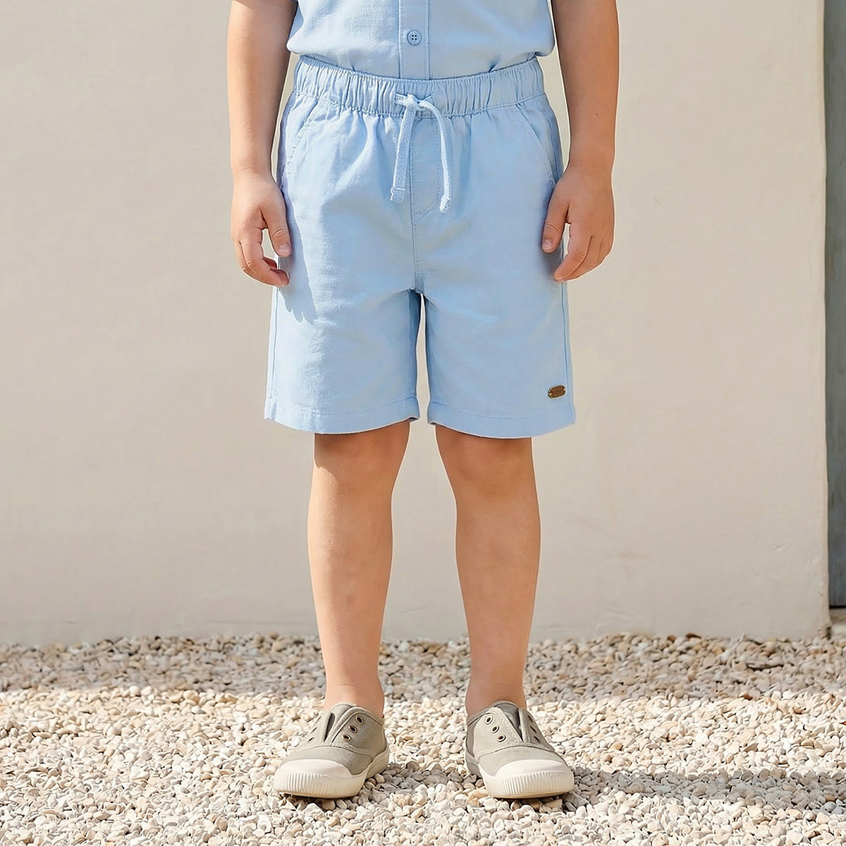 Eligo Collared Short Sleeves Shirt and Shorts Set with Pockets-boys-clothing-setsandcoords-image-4