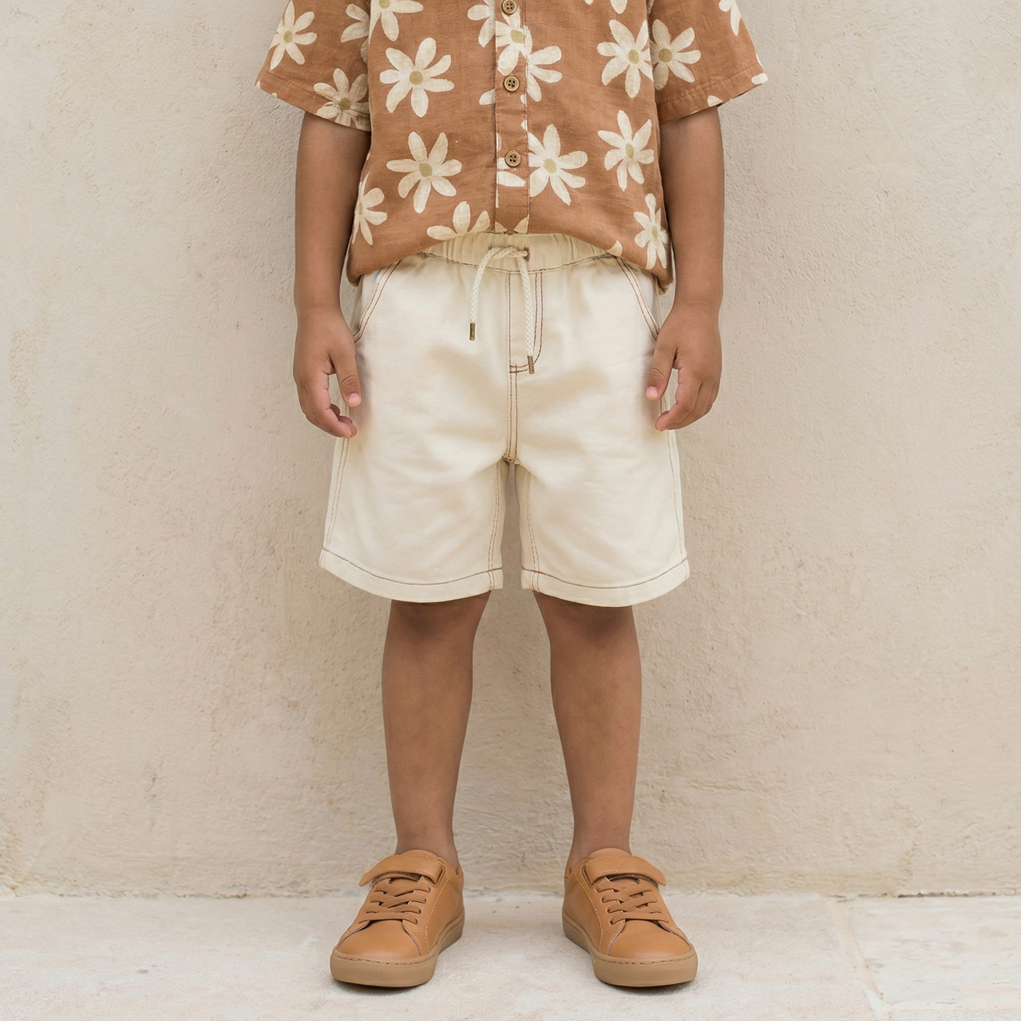 Eligo Collared Short Sleeves Shirt and Shorts Set with Floral Print-boys-clothing-setsandcoords-image-4
