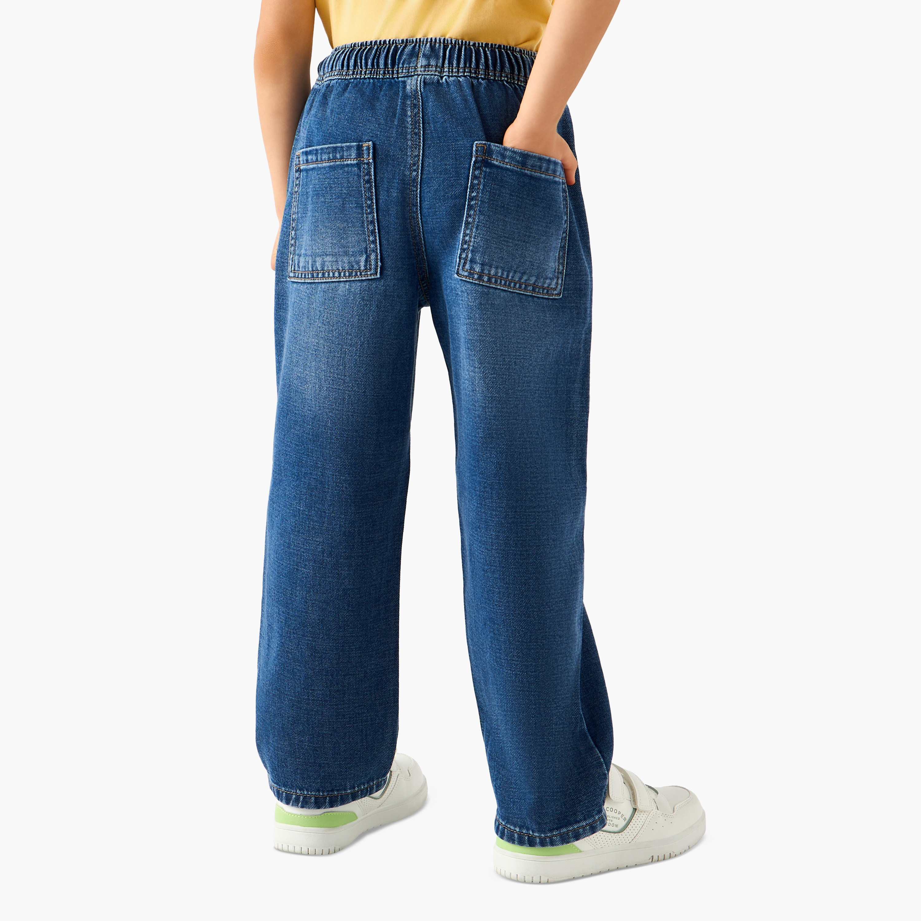 Juniors Mid-Rise Regular Fit Jeans with Drawstring Closure-baby-boys-clothing-bottoms-jeans-image-3