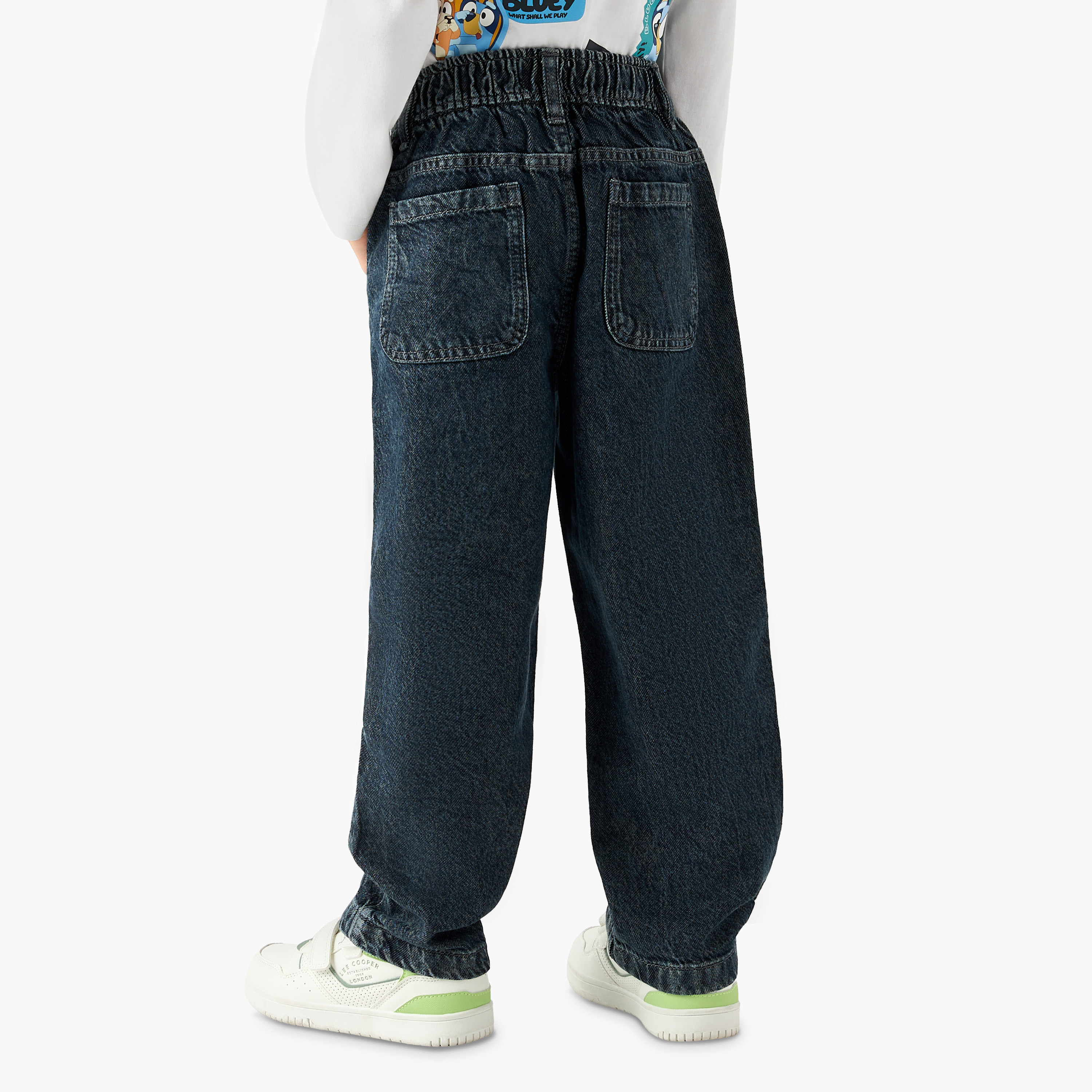 Juniors Mid-Rise Loose Fit Jeans with Panelled Design-baby-boys-clothing-bottoms-jeans-image-3