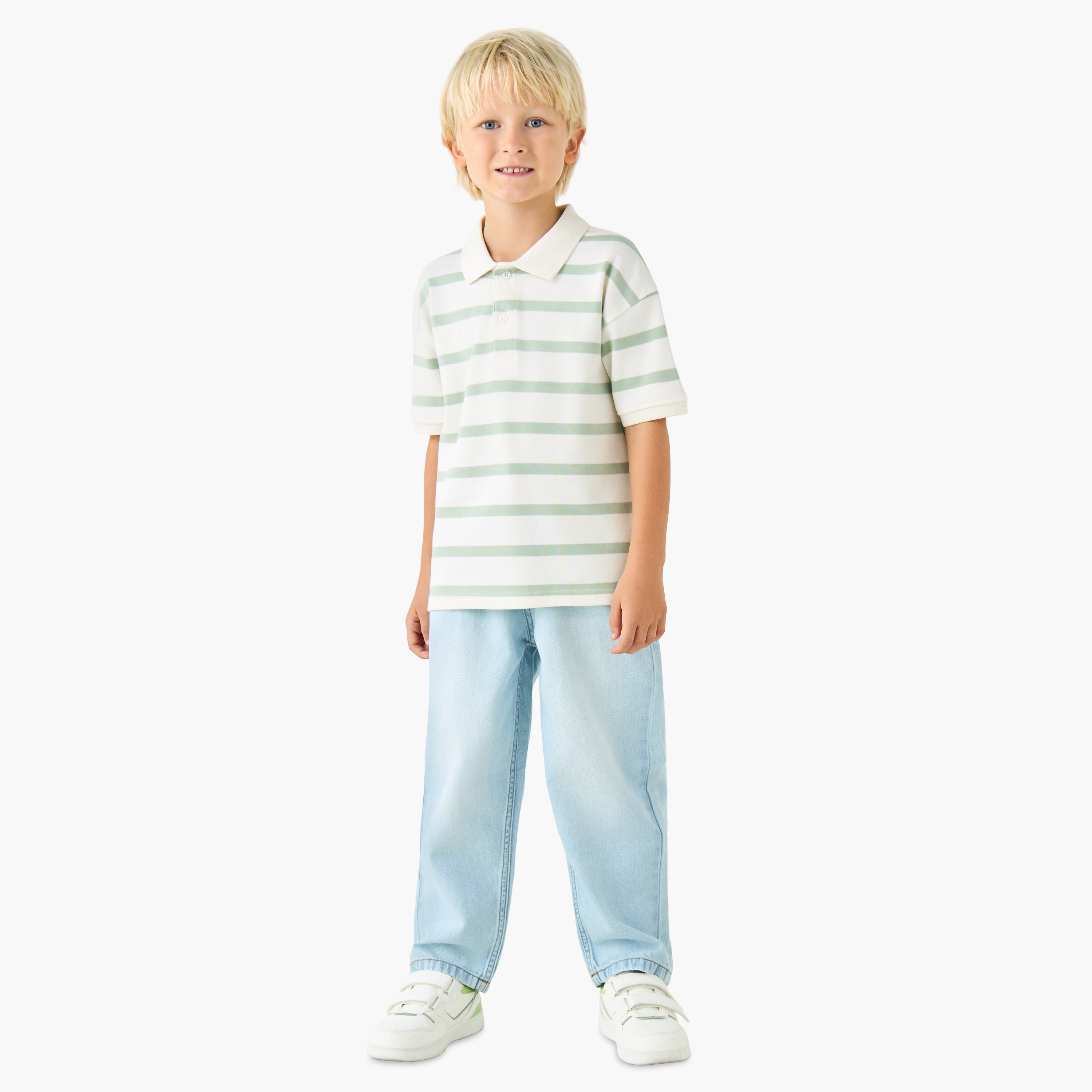 Juniors Elasticated Waist Jeans with Pockets-baby-boys-clothing-bottoms-jeans-image-2
