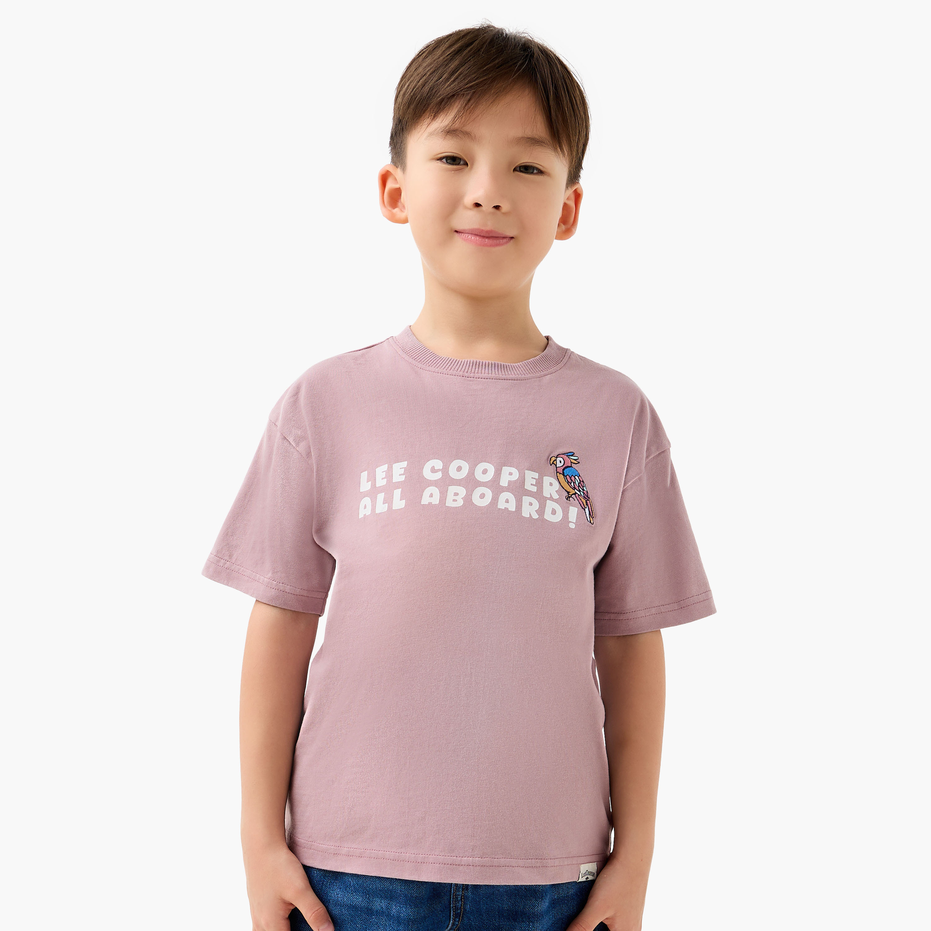 Lee Cooper Boys Crew Neck T-shirt with Graphic Print - Cotton - Short Sleeves-boys-clothing-tshirtsandpolos-image-1