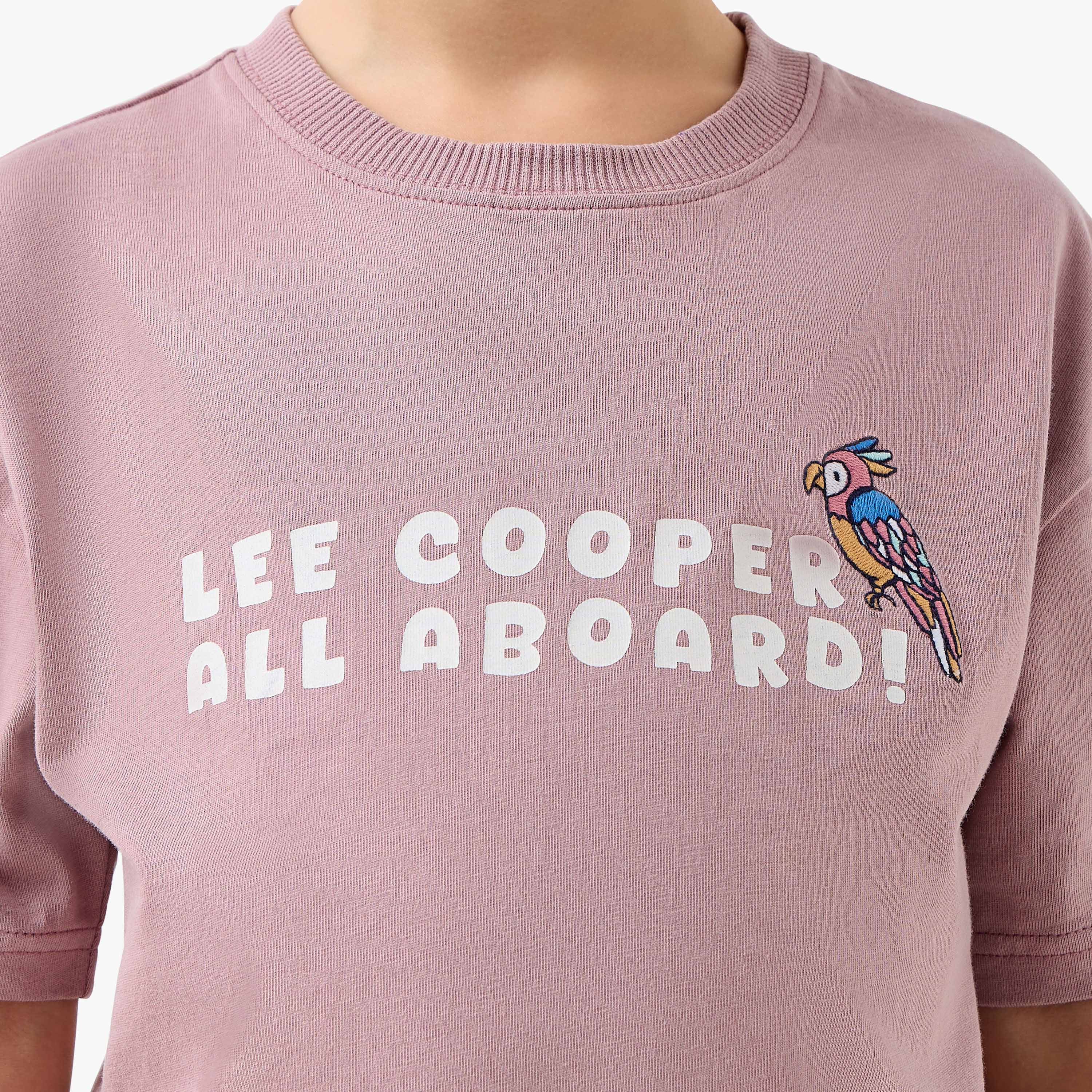 Lee Cooper Boys Crew Neck T-shirt with Graphic Print - Cotton - Short Sleeves-boys-clothing-tshirtsandpolos-image-5