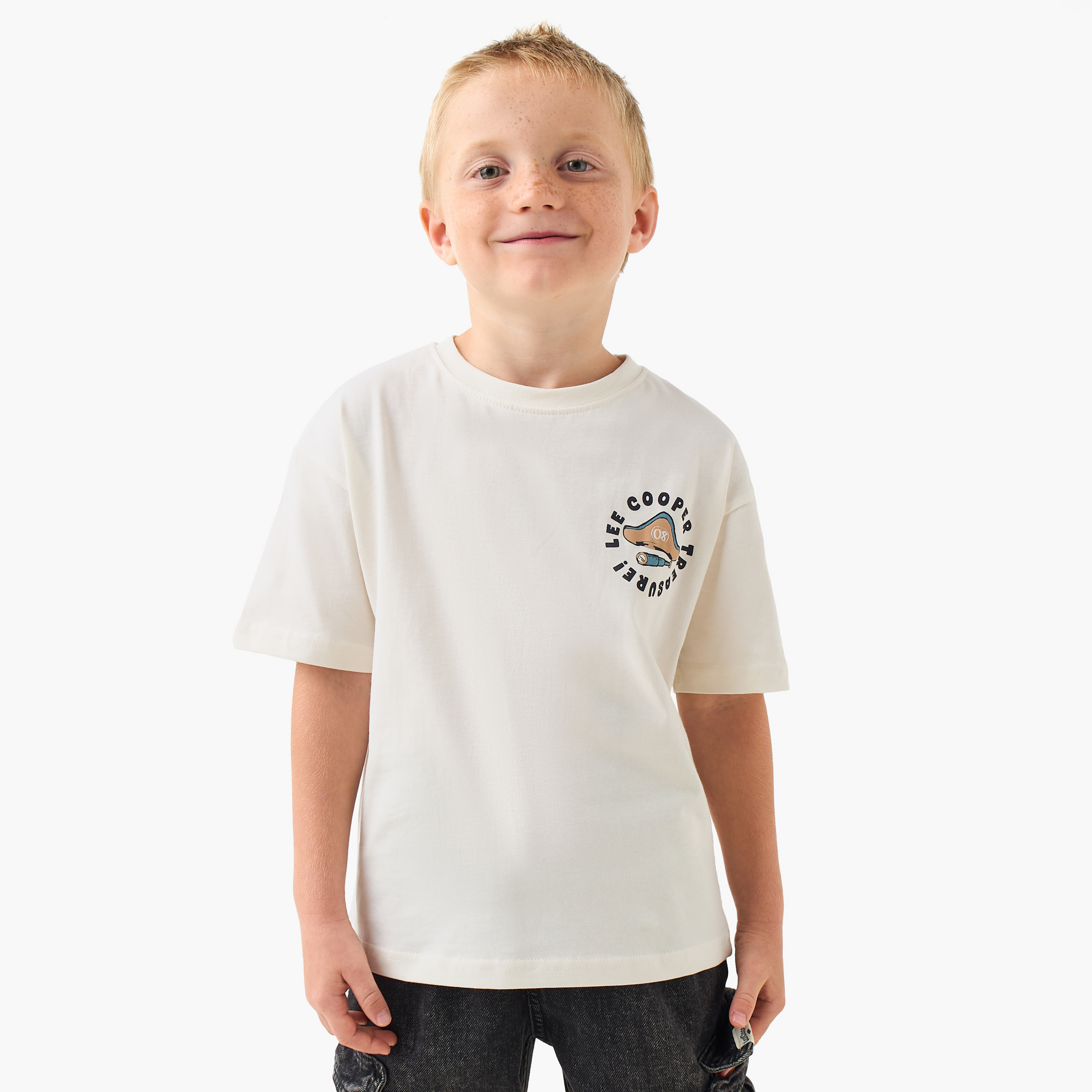 Lee Cooper Crew Neck Short Sleeves T-shirt with Graphic Print-boys-clothing-tshirtsandpolos-image-1