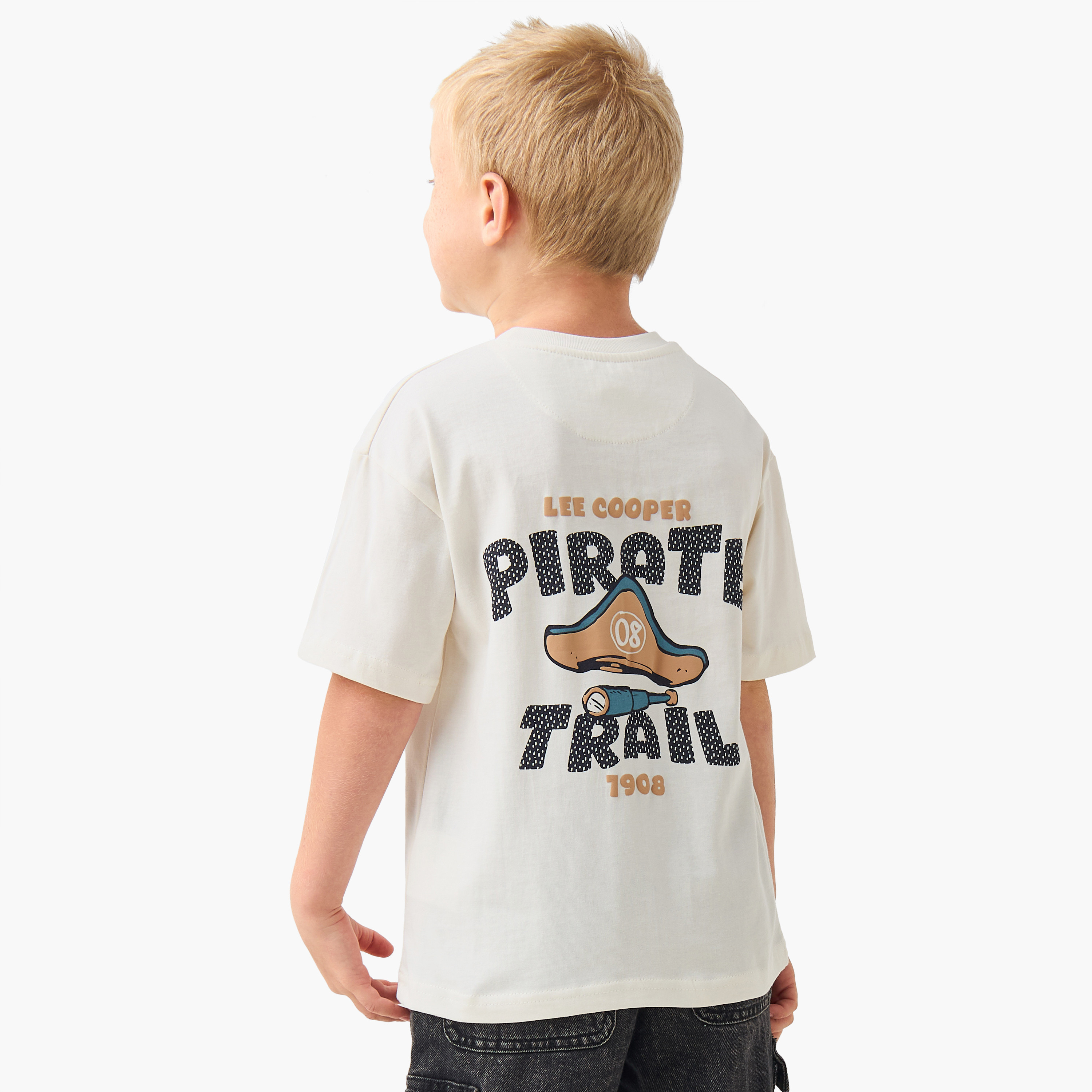 Lee Cooper Crew Neck Short Sleeves T-shirt with Graphic Print-boys-clothing-tshirtsandpolos-image-3
