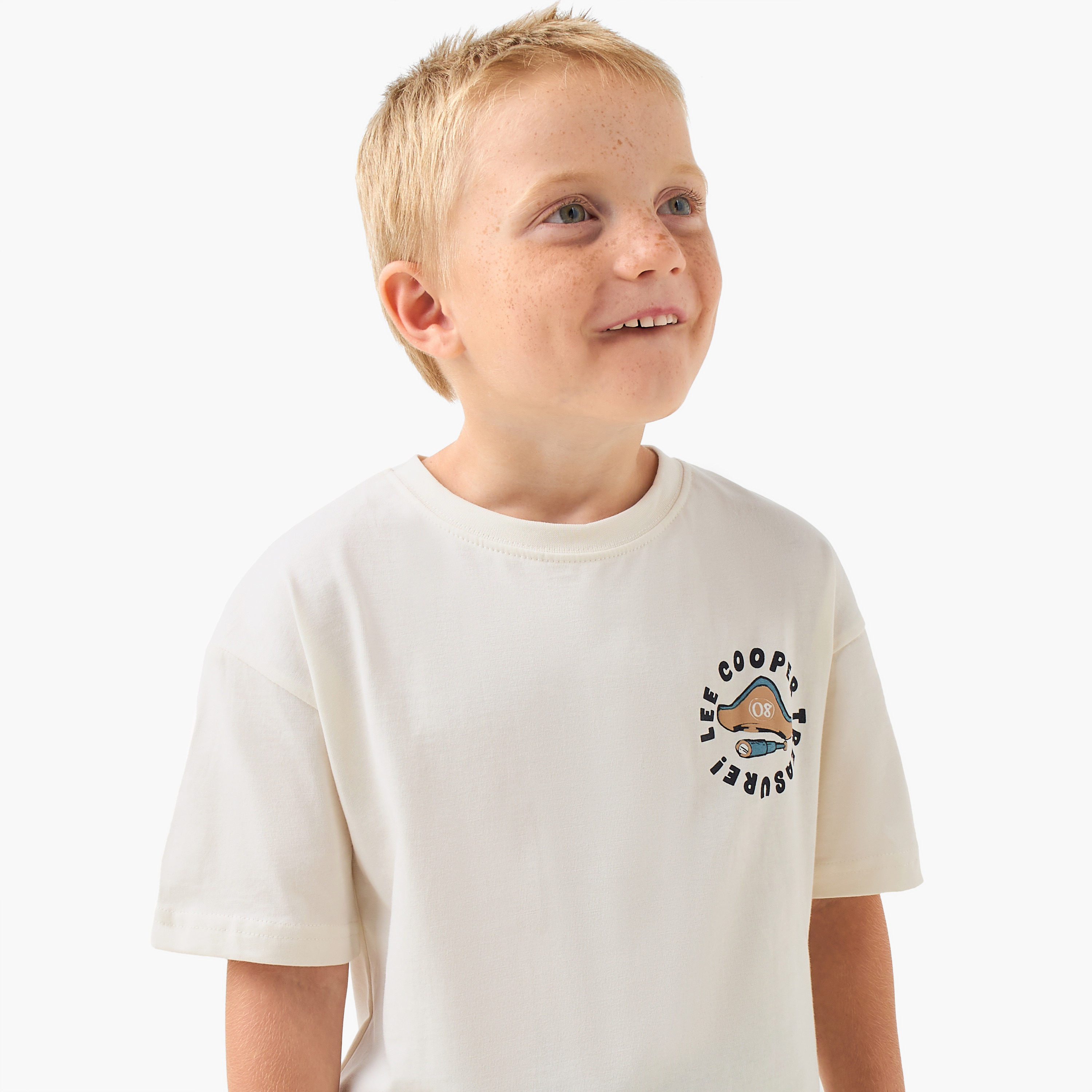 Lee Cooper Crew Neck Short Sleeves T-shirt with Graphic Print-boys-clothing-tshirtsandpolos-image-4