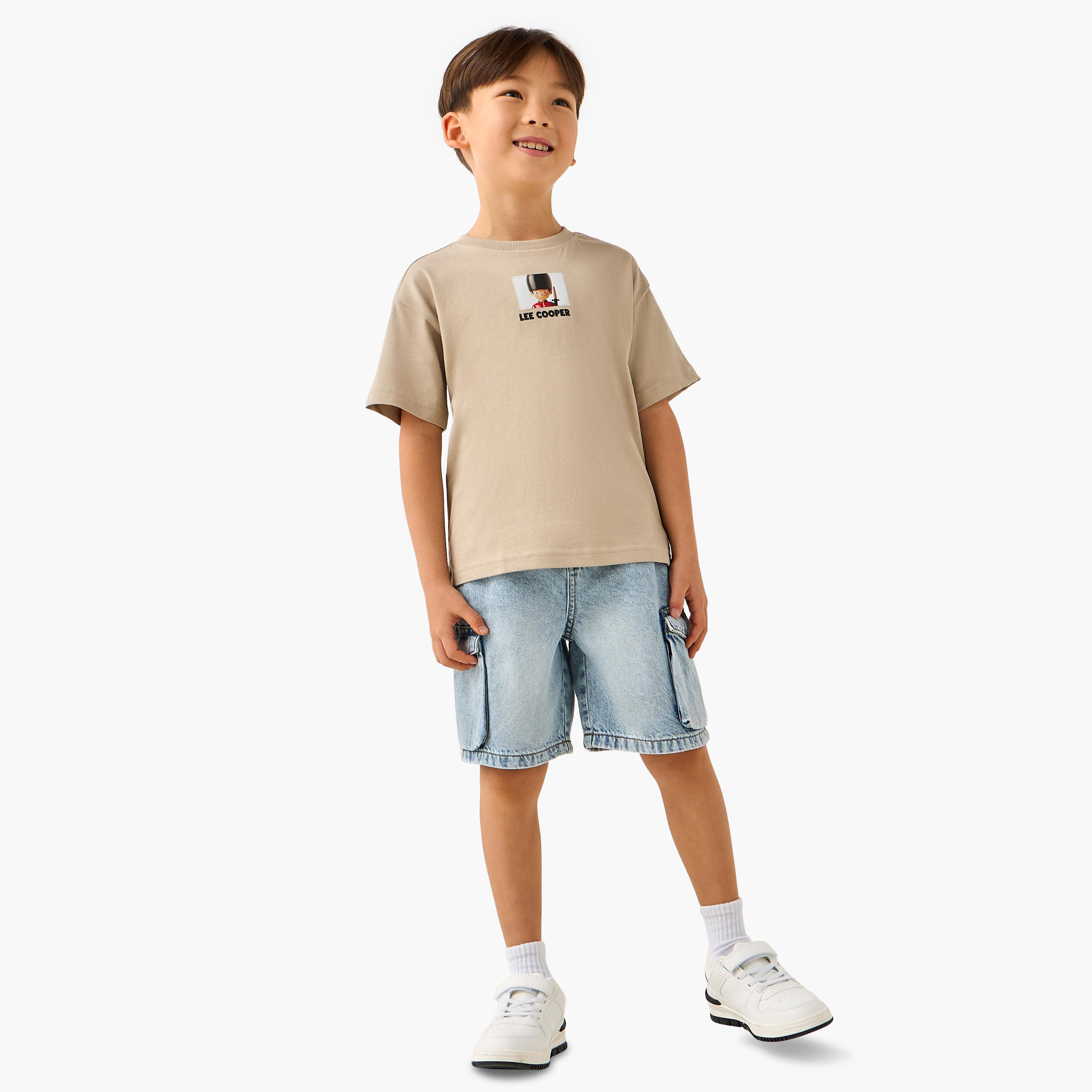 Lee Cooper Crew Neck Short Sleeve T-shirt with Print-boys-clothing-tshirtsandpolos-image-2
