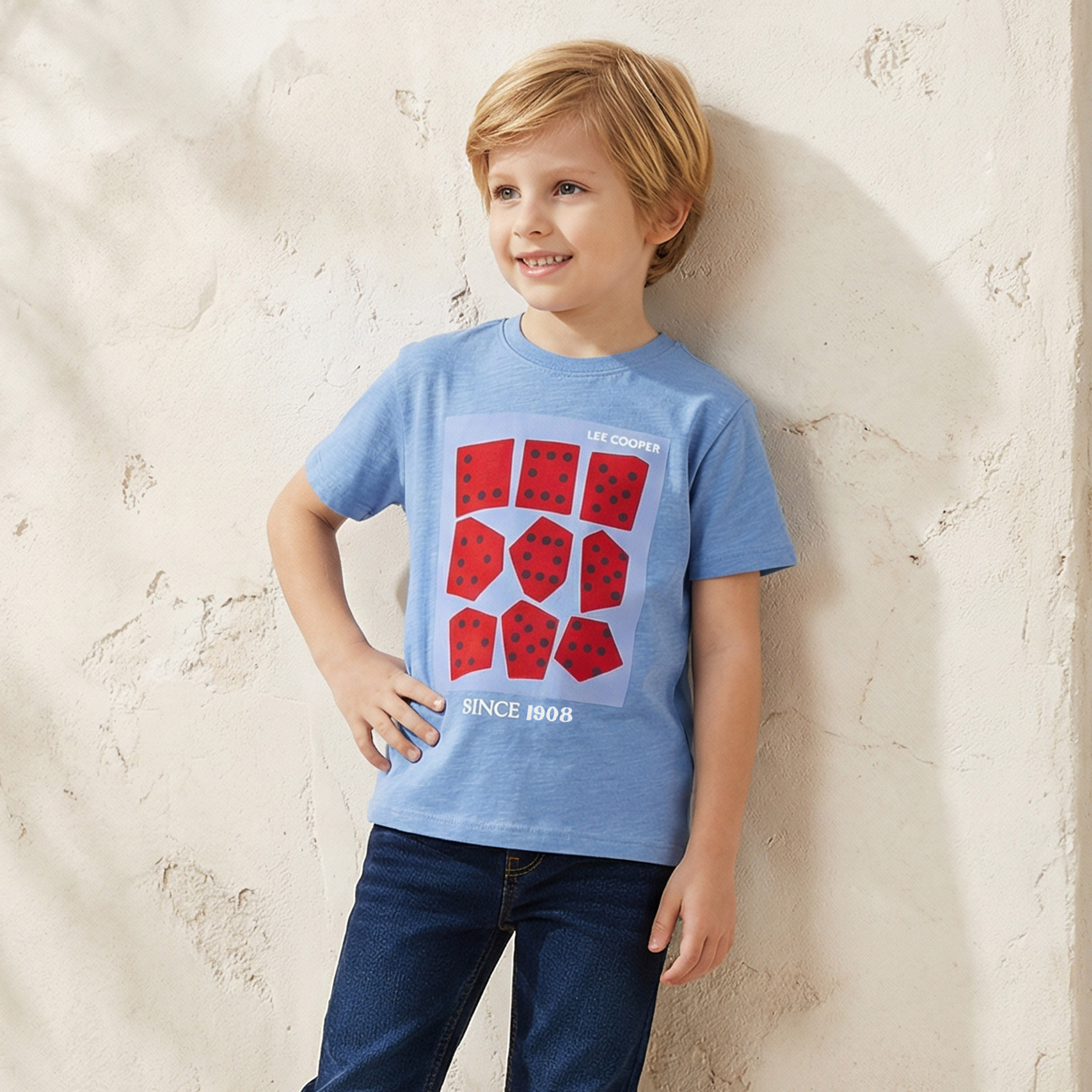 Lee Cooper Round Neck Short Sleeves T-shirt with Print-boys-clothing-tshirtsandpolos-image-1