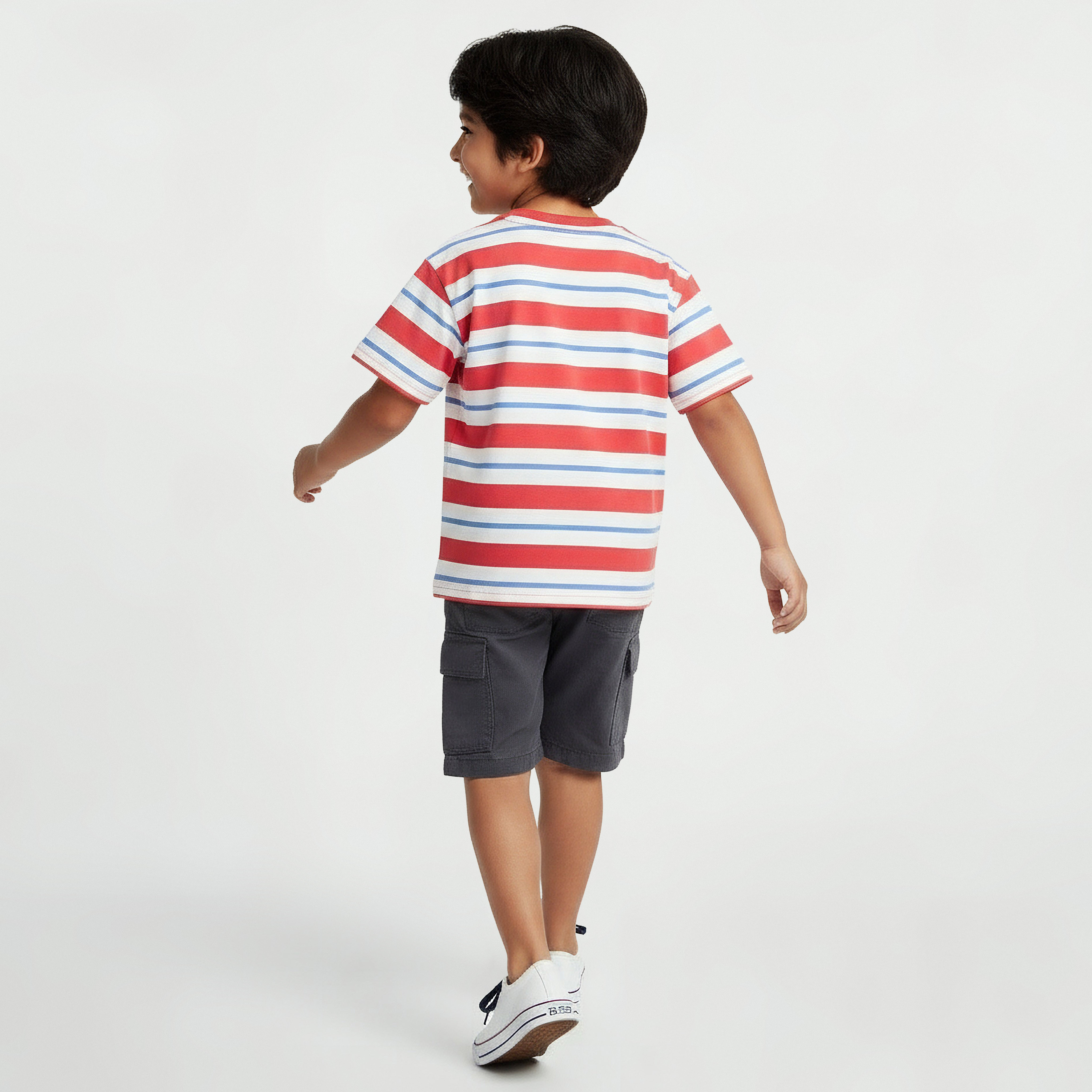 Lee Cooper Crew Neck Short Sleeves T-shirt with Stripes-boys-clothing-tshirtsandpolos-image-3