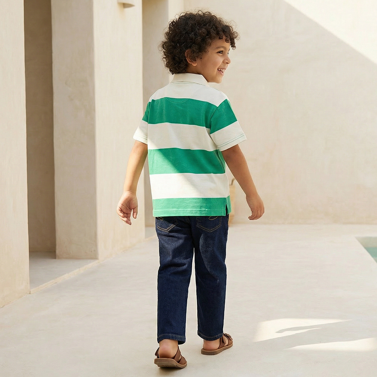 Lee Cooper Collared Short Sleeves Polo T-shirt with Stripes-boys-clothing-tshirtsandpolos-image-3