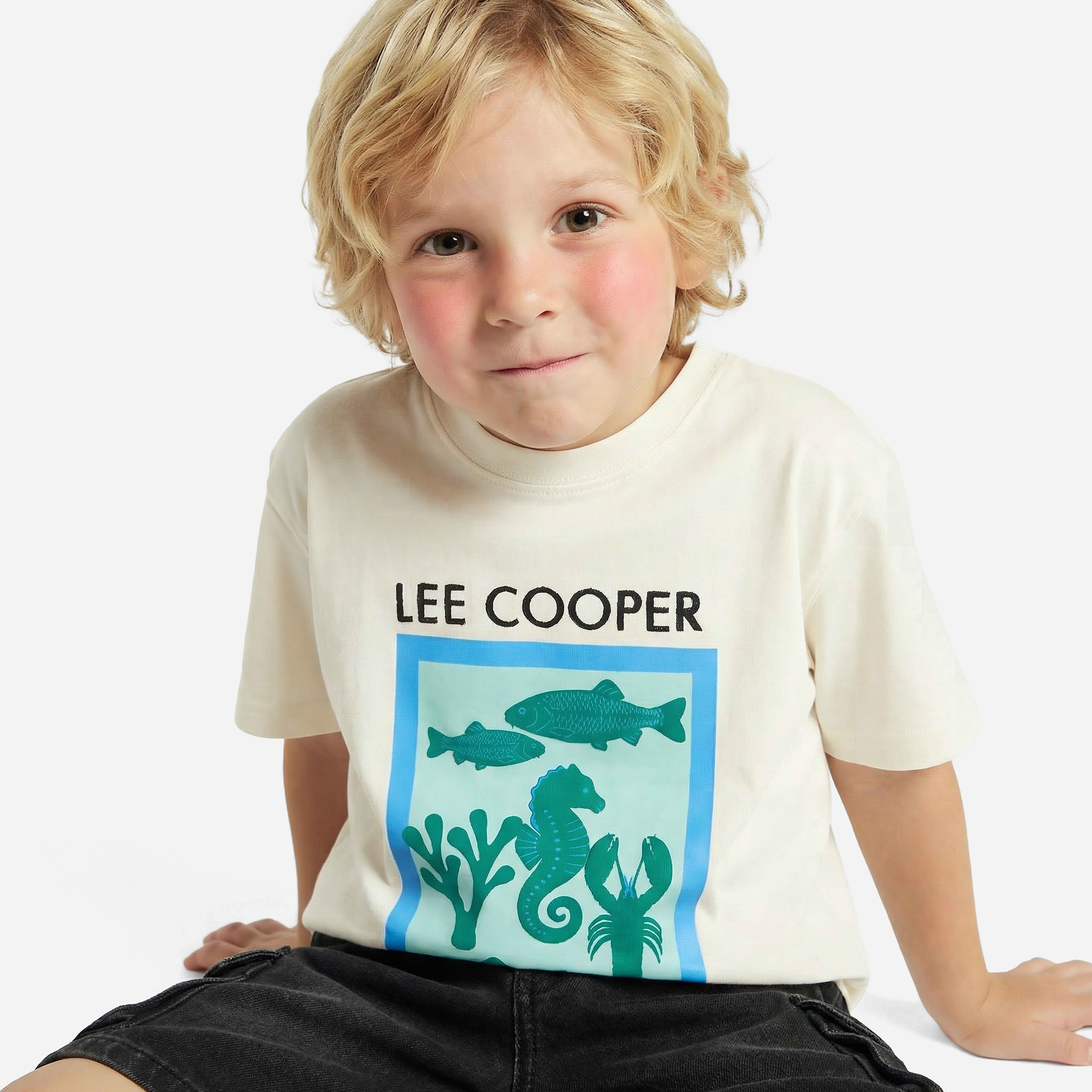 Lee Cooper Crew Neck Short Sleeves T-shirt with Marine Print-boys-clothing-tshirtsandpolos-image-5