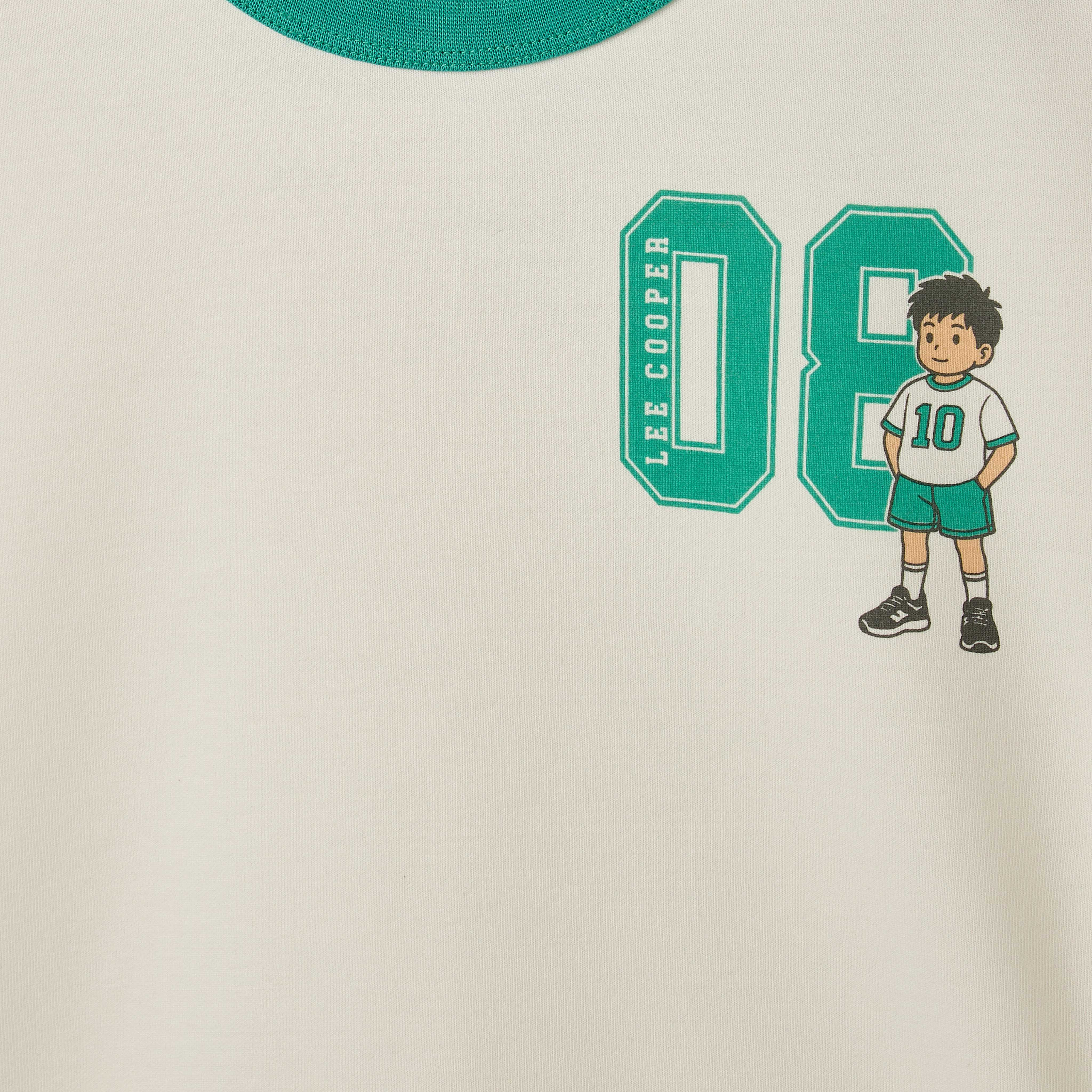 Lee Cooper Crew Neck Short Sleeves T-shirt with Varsity Graphic Print-boys-clothing-tshirtsandpolos-image-4