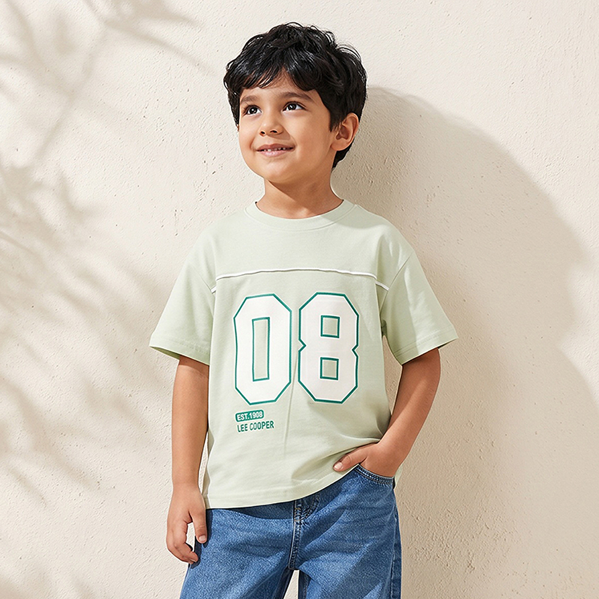 Lee Cooper Crew Neck Short Sleeves T-shirt with Varsity Print-boys-clothing-tshirtsandpolos-image-1