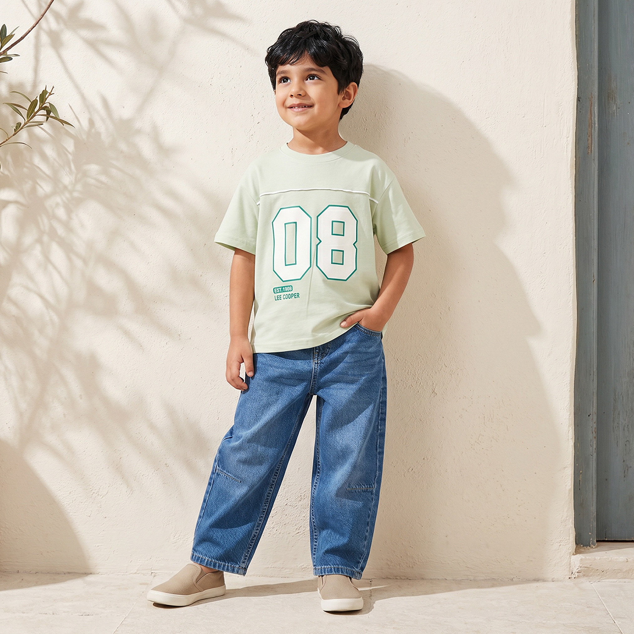 Lee Cooper Crew Neck Short Sleeves T-shirt with Varsity Print-boys-clothing-tshirtsandpolos-image-2