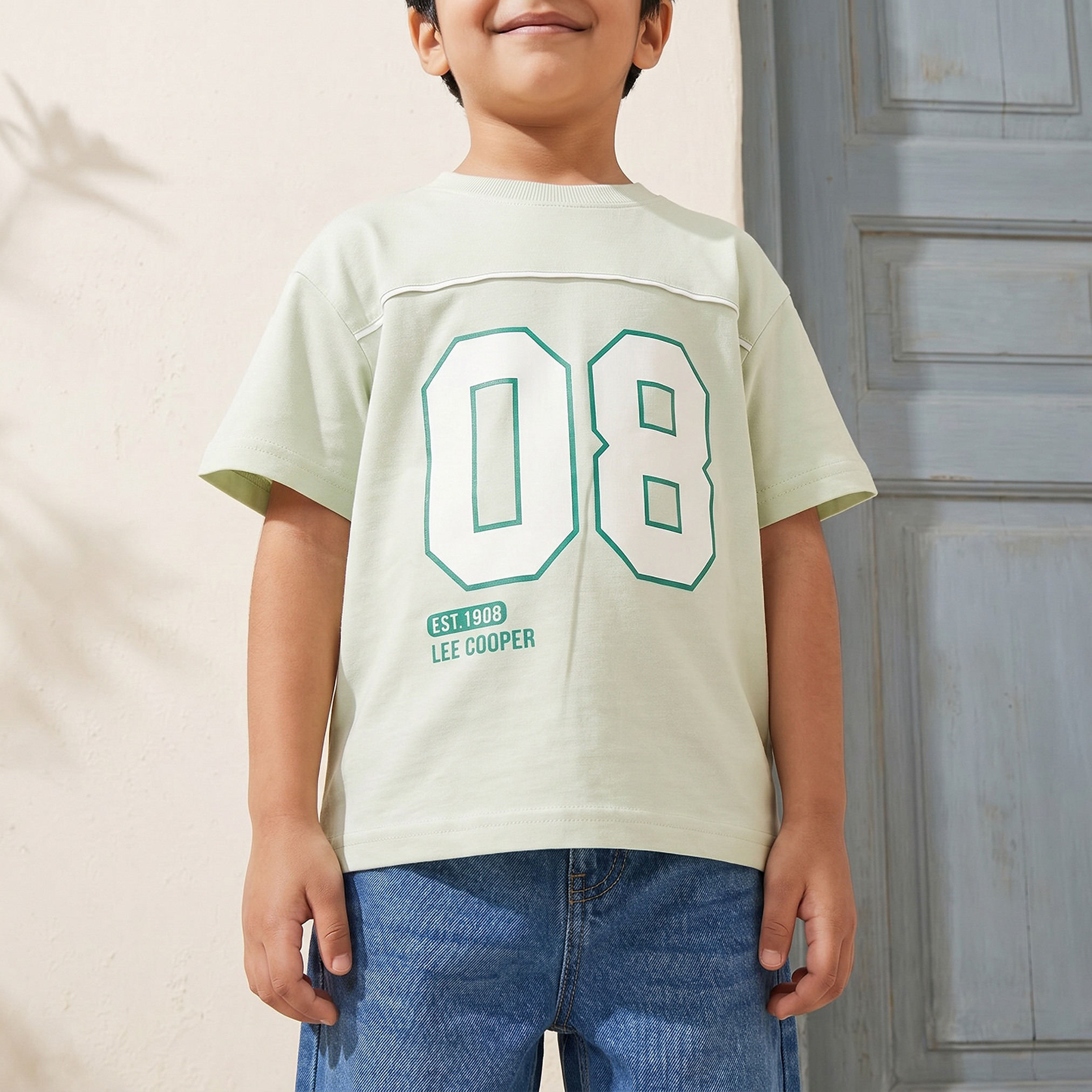 Lee Cooper Crew Neck Short Sleeves T-shirt with Varsity Print-boys-clothing-tshirtsandpolos-image-6