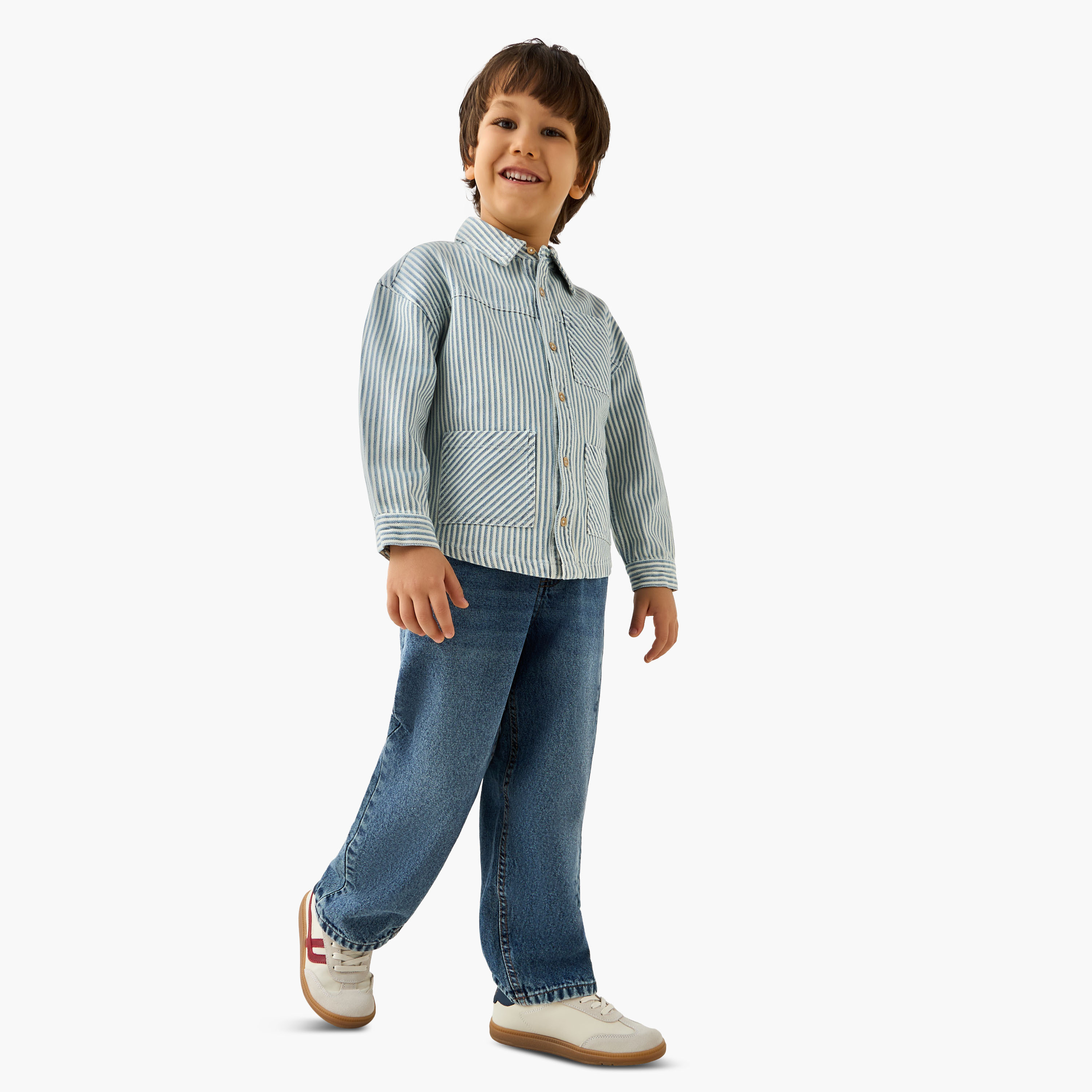 قميص بأكمام طويلة ومخطط من لي كوبر-boys-clothing-shirts-image-4