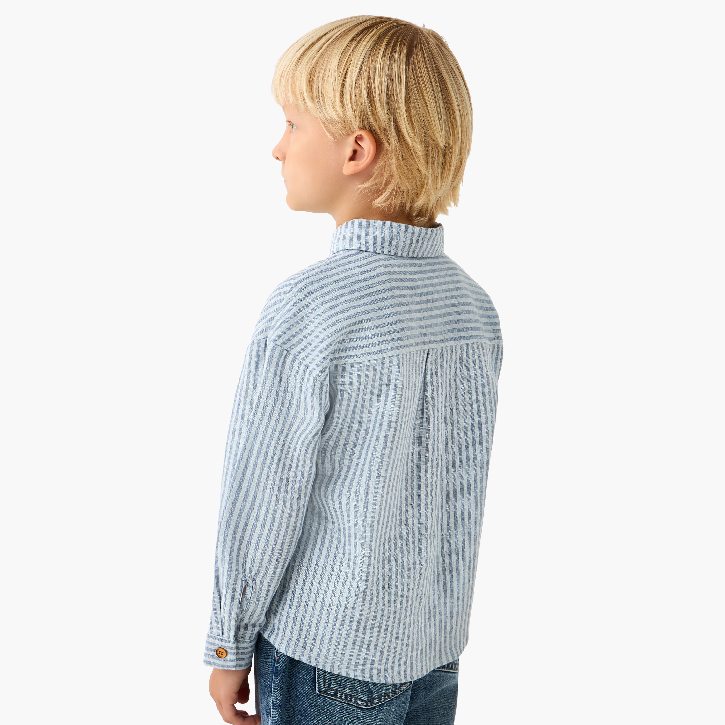 Lee Cooper Long Sleeves Shirt with Stripes-boys-clothing-shirts-image-3