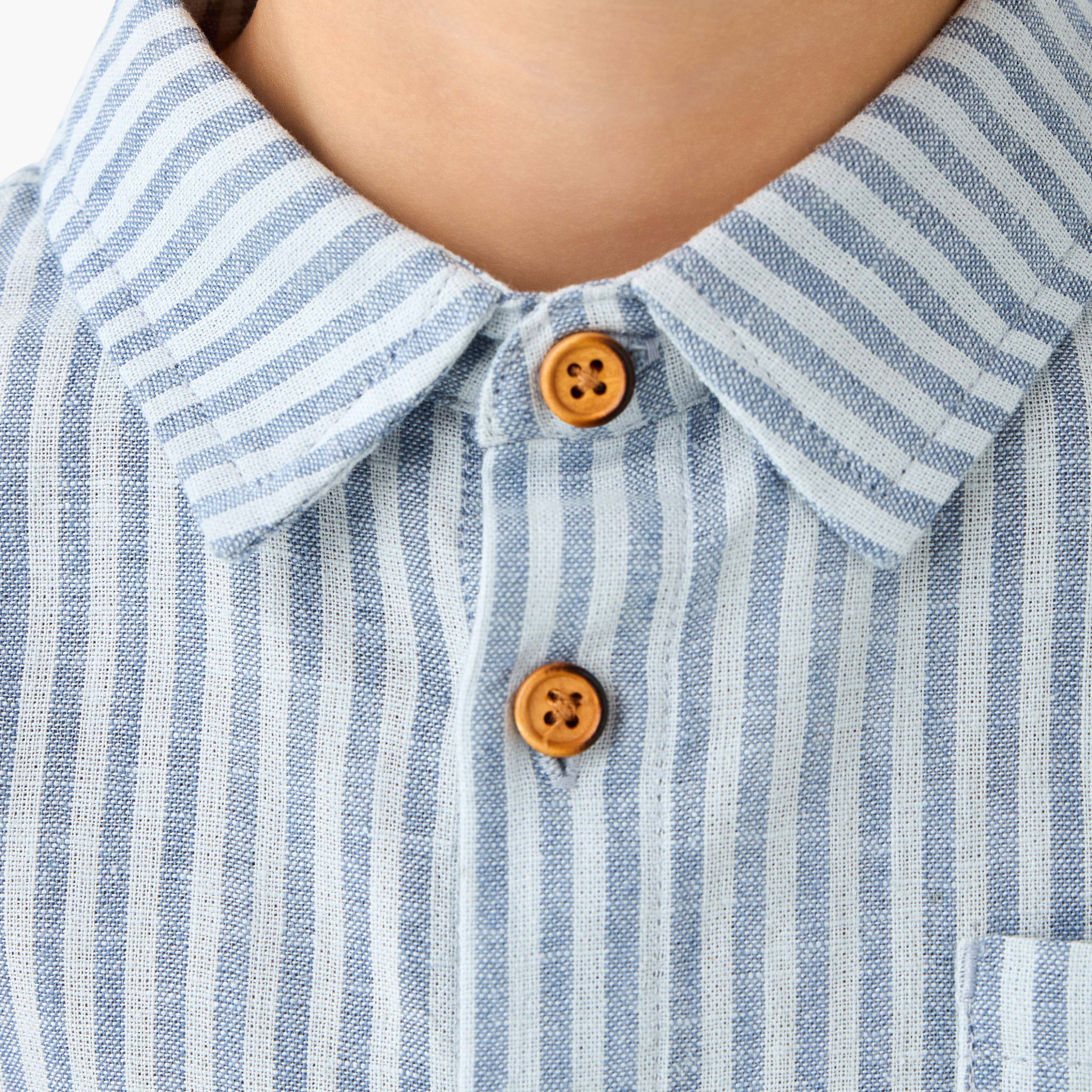 Lee Cooper Long Sleeves Shirt with Stripes-boys-clothing-shirts-image-5