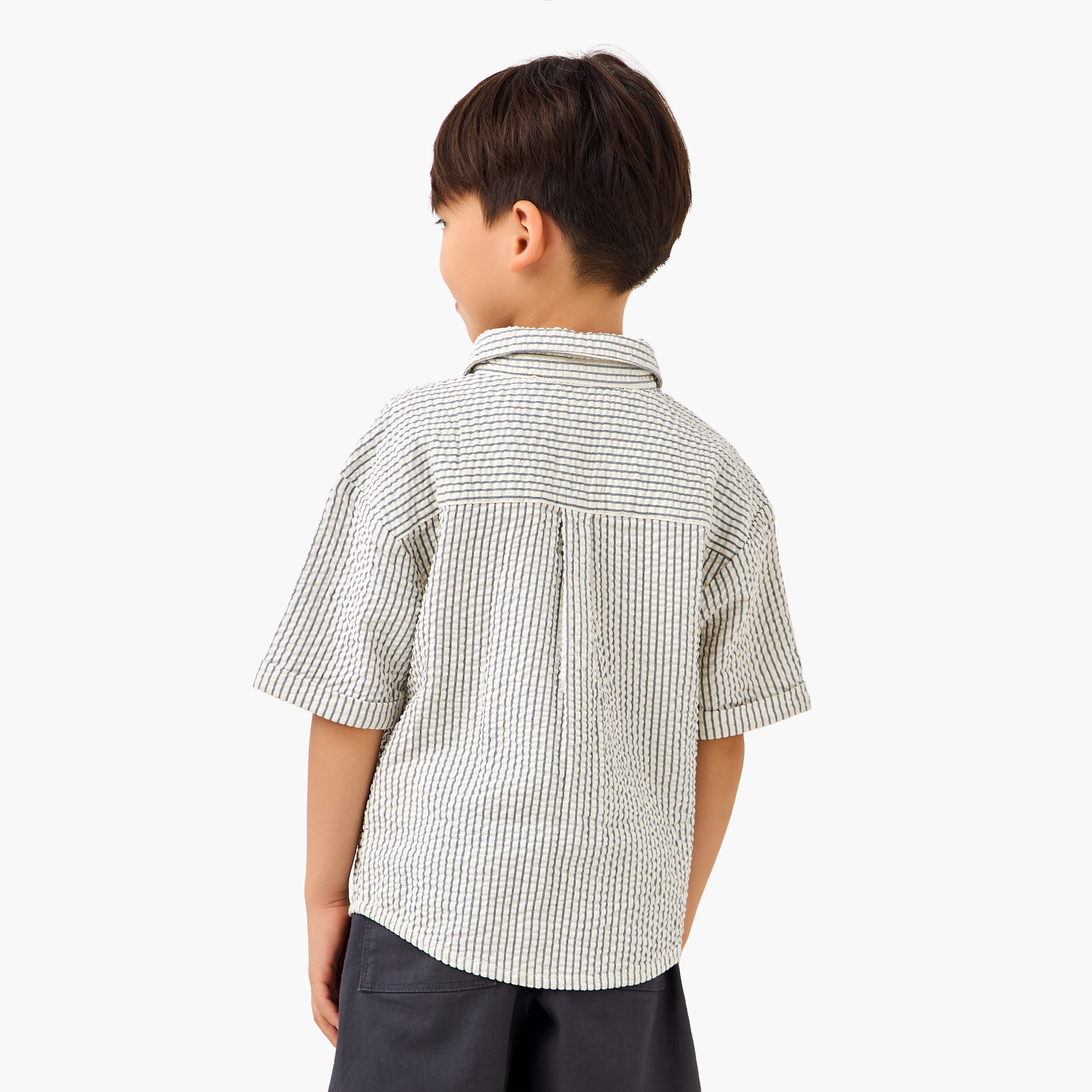 Lee Cooper Short Sleeve Shirt with Stripes-boys-clothing-shirts-image-3