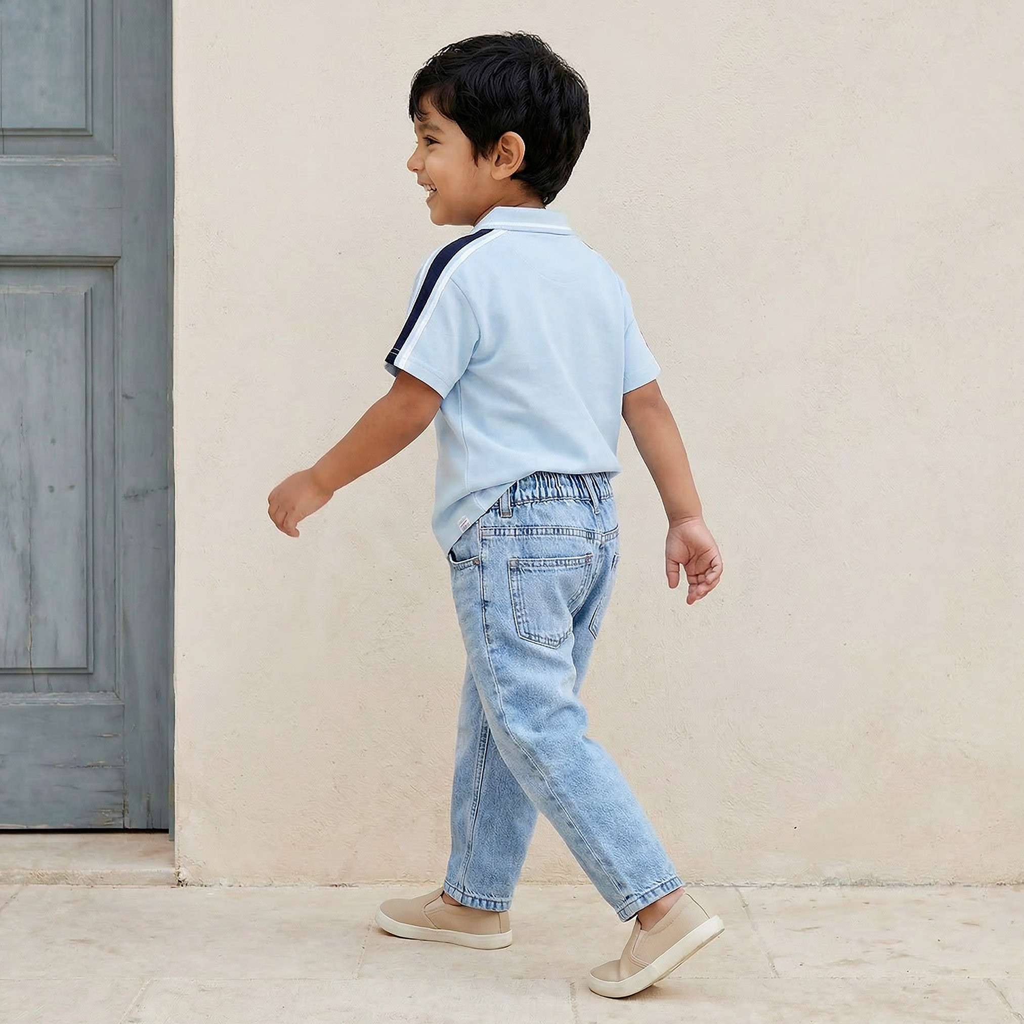 Lee Cooper Short Sleeves Shirt with Striped Collar-boys-clothing-shirts-image-3