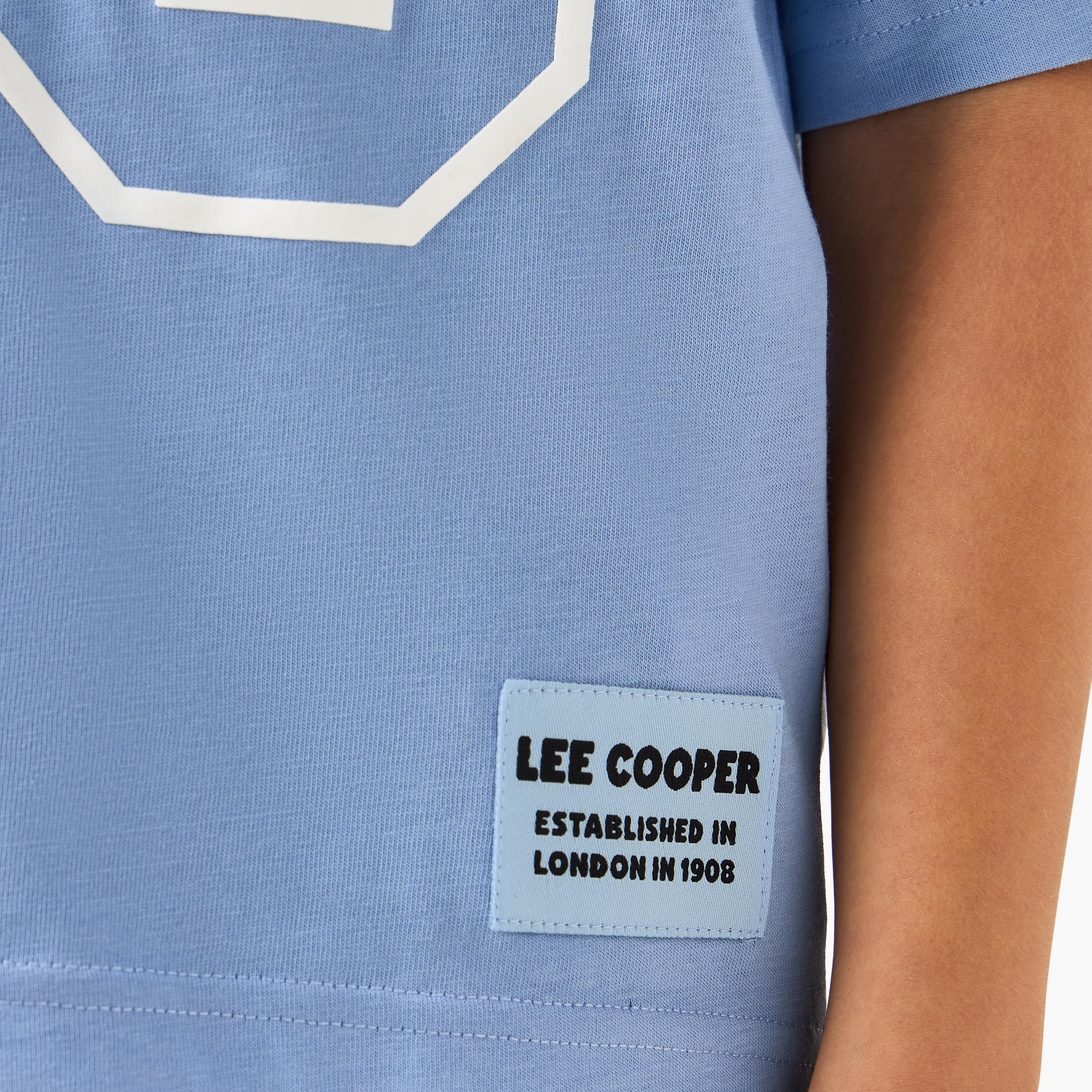 Lee Cooper V-neck Short Sleeves T-shirt and Shorts Set with Varsity Print-boys-clothing-setsandcoords-image-6