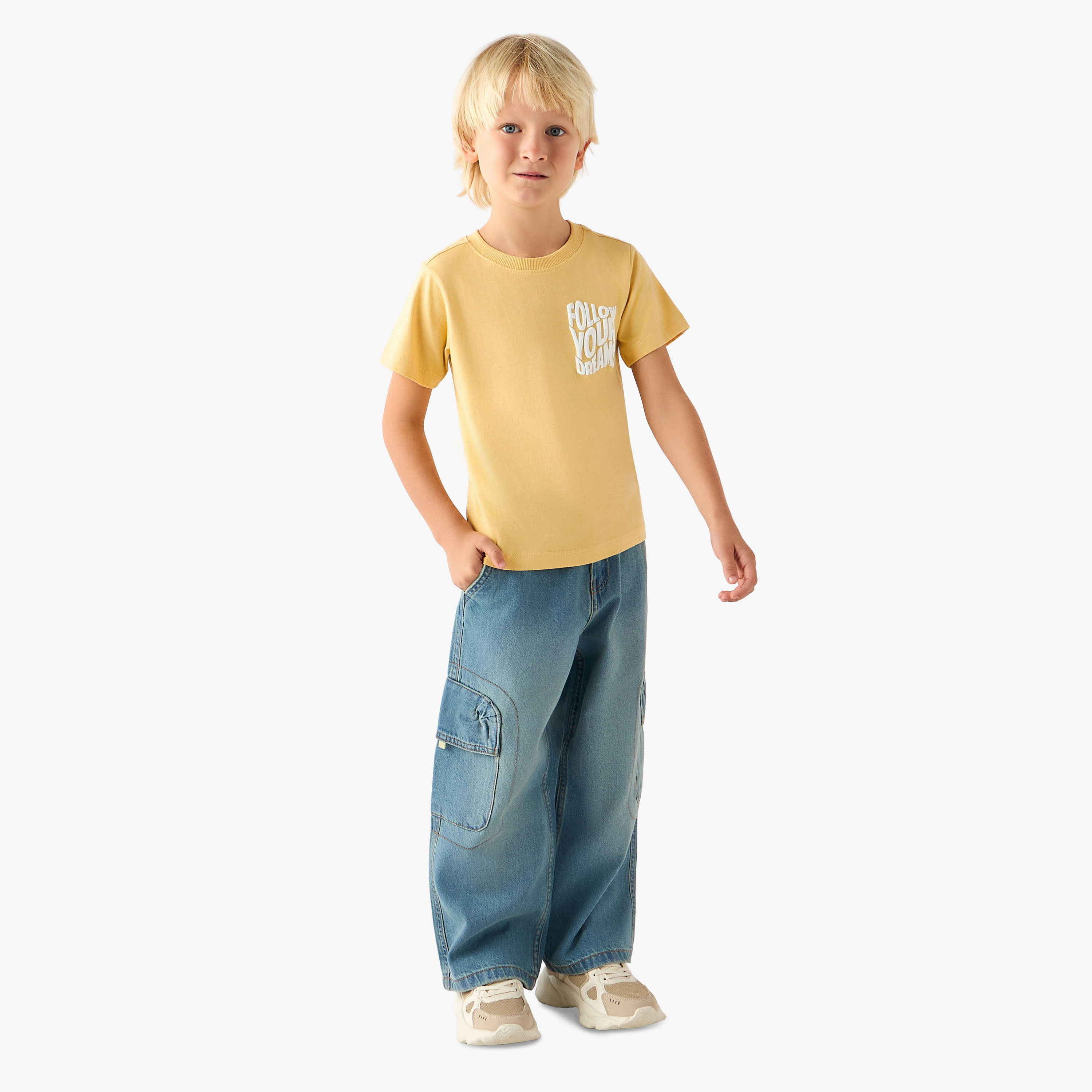 Lee Cooper Mid-Rise Relaxed Fit Cargo Jeans-baby-boys-clothing-bottoms-jeans-image-2