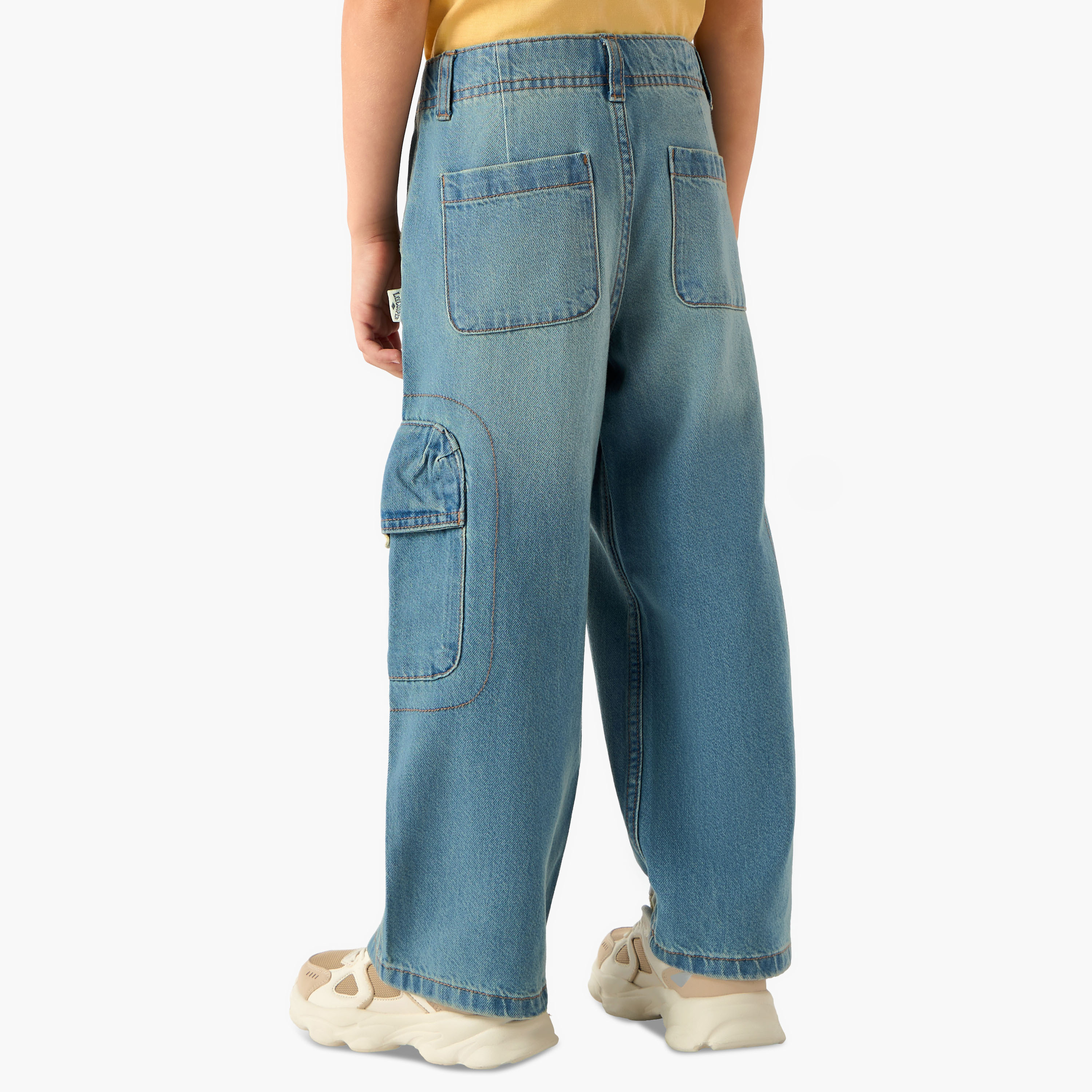 Lee Cooper Mid-Rise Relaxed Fit Cargo Jeans-baby-boys-clothing-bottoms-jeans-image-3