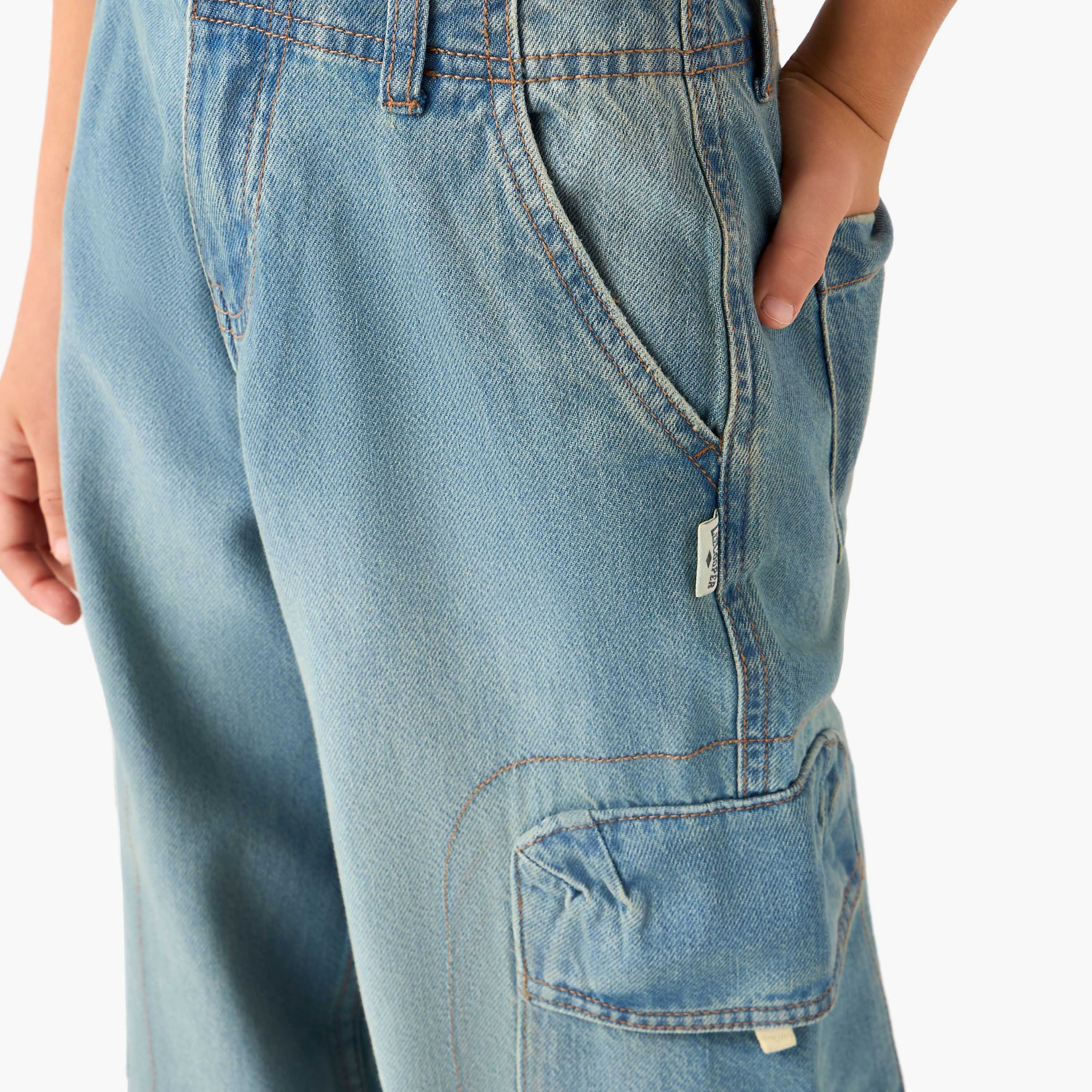 Lee Cooper Mid-Rise Relaxed Fit Cargo Jeans-baby-boys-clothing-bottoms-jeans-image-4