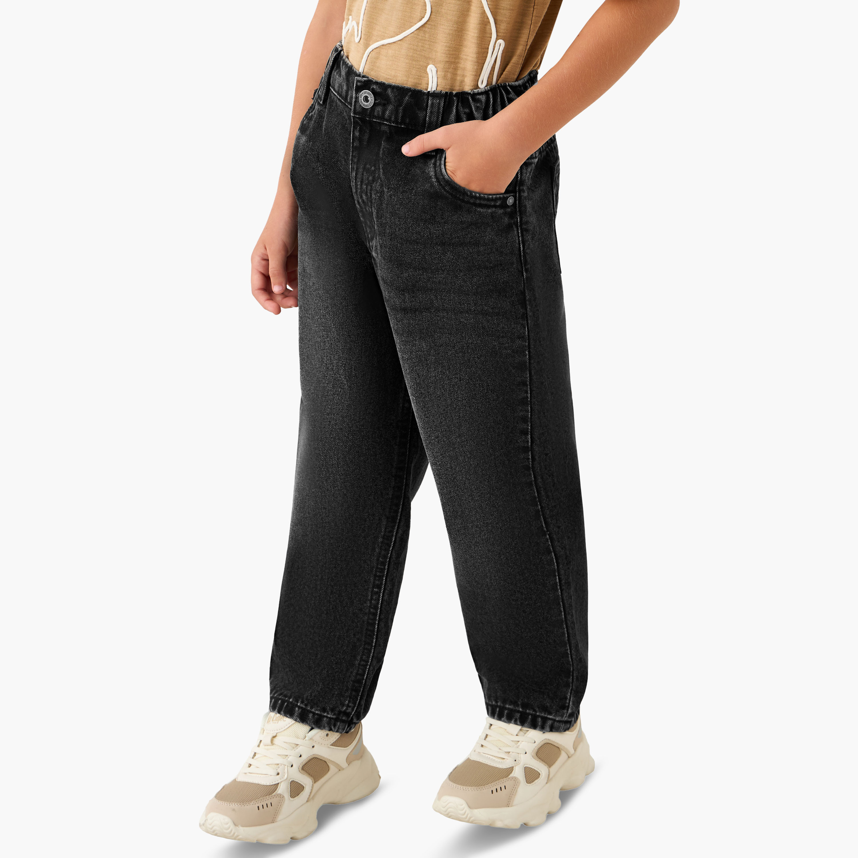 Lee Cooper Jeans with Elasticated Waist-baby-boys-clothing-bottoms-jeans-image-1